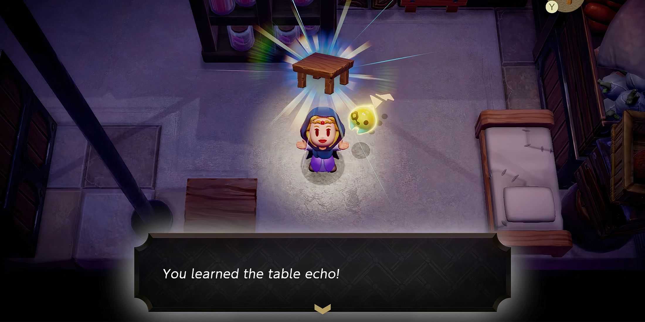 Zelda learning the table Echo in Echoes of Wisdom