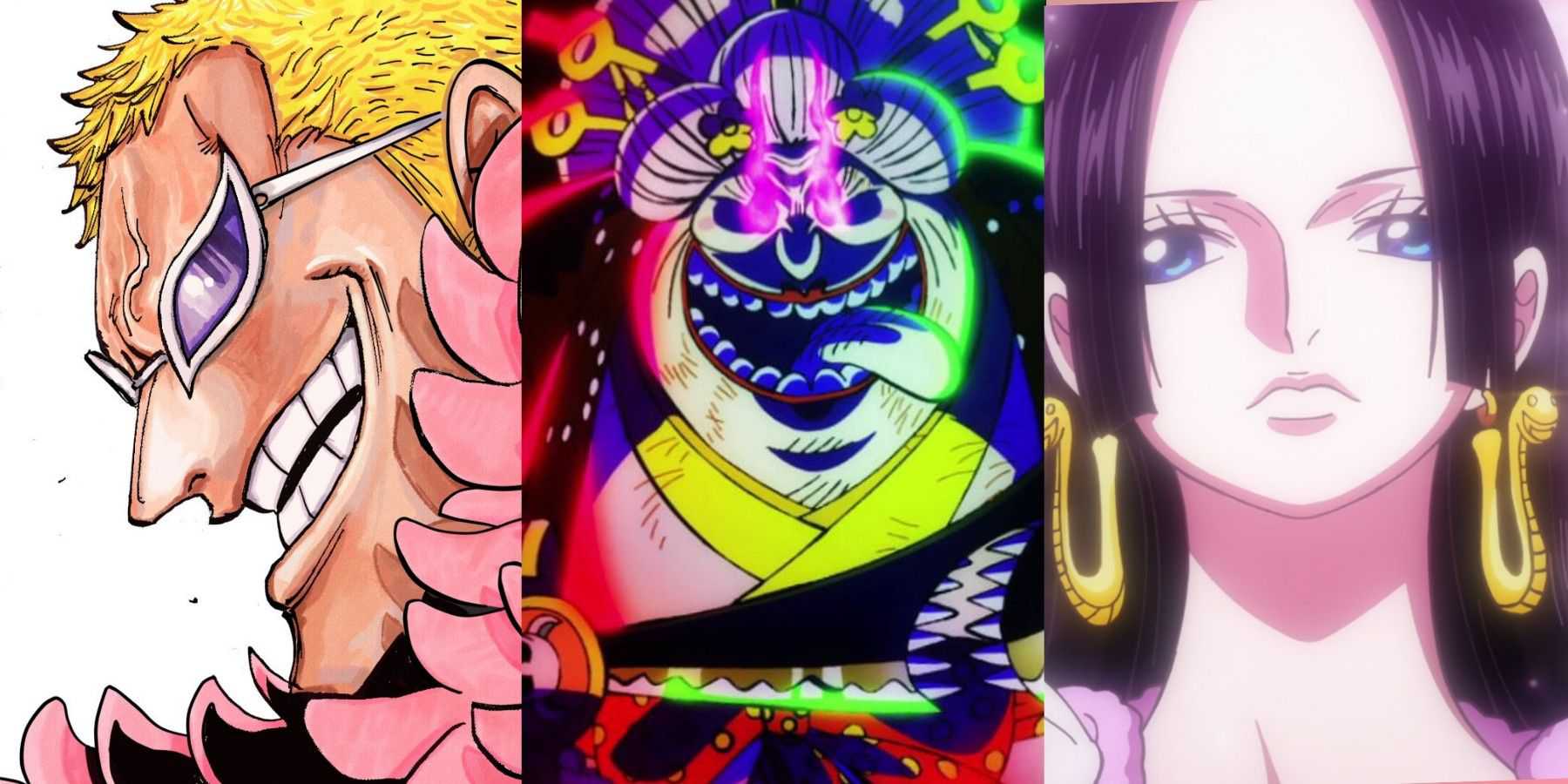 apresentava usuários de fruta do diabo do tipo paramecia mais forte, Doflamingo boa hancock big mom