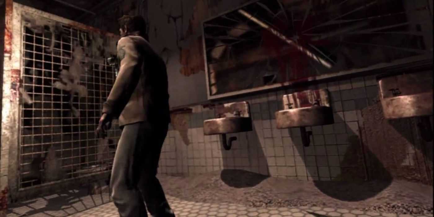 Silent Hill Homecoming jogo jogar banheiro