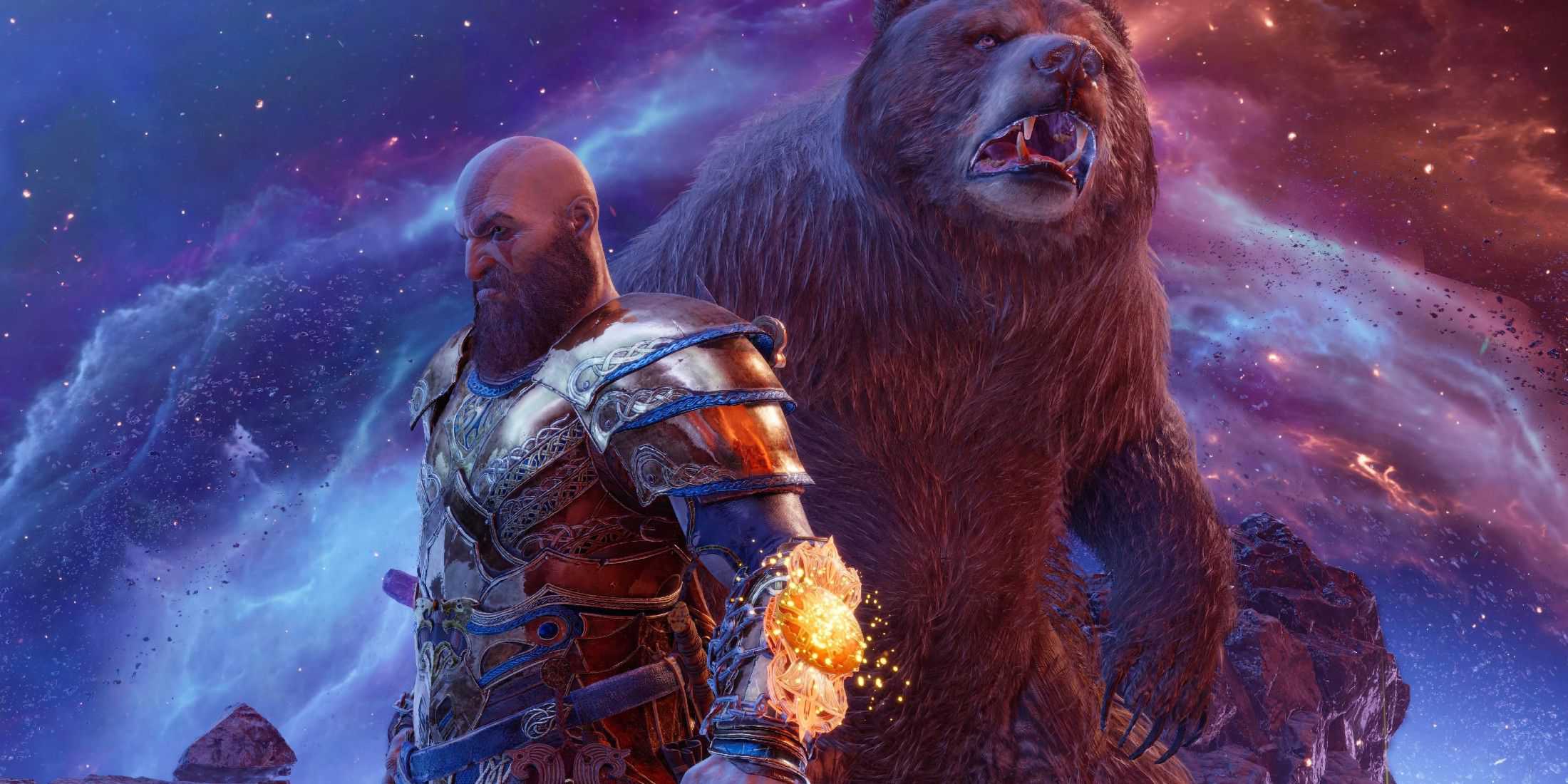 God of War Ragnarok Kratos and Loki in Bear Form