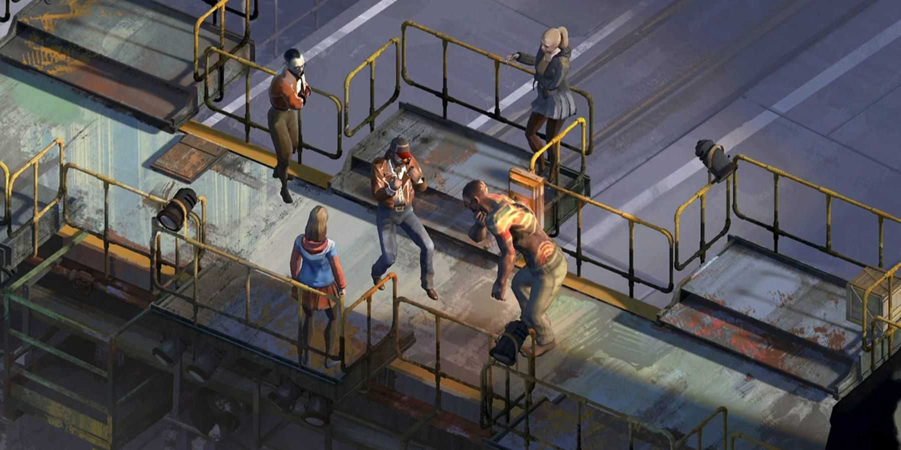 Harry DuBois confront a enemy in Disco Elysium