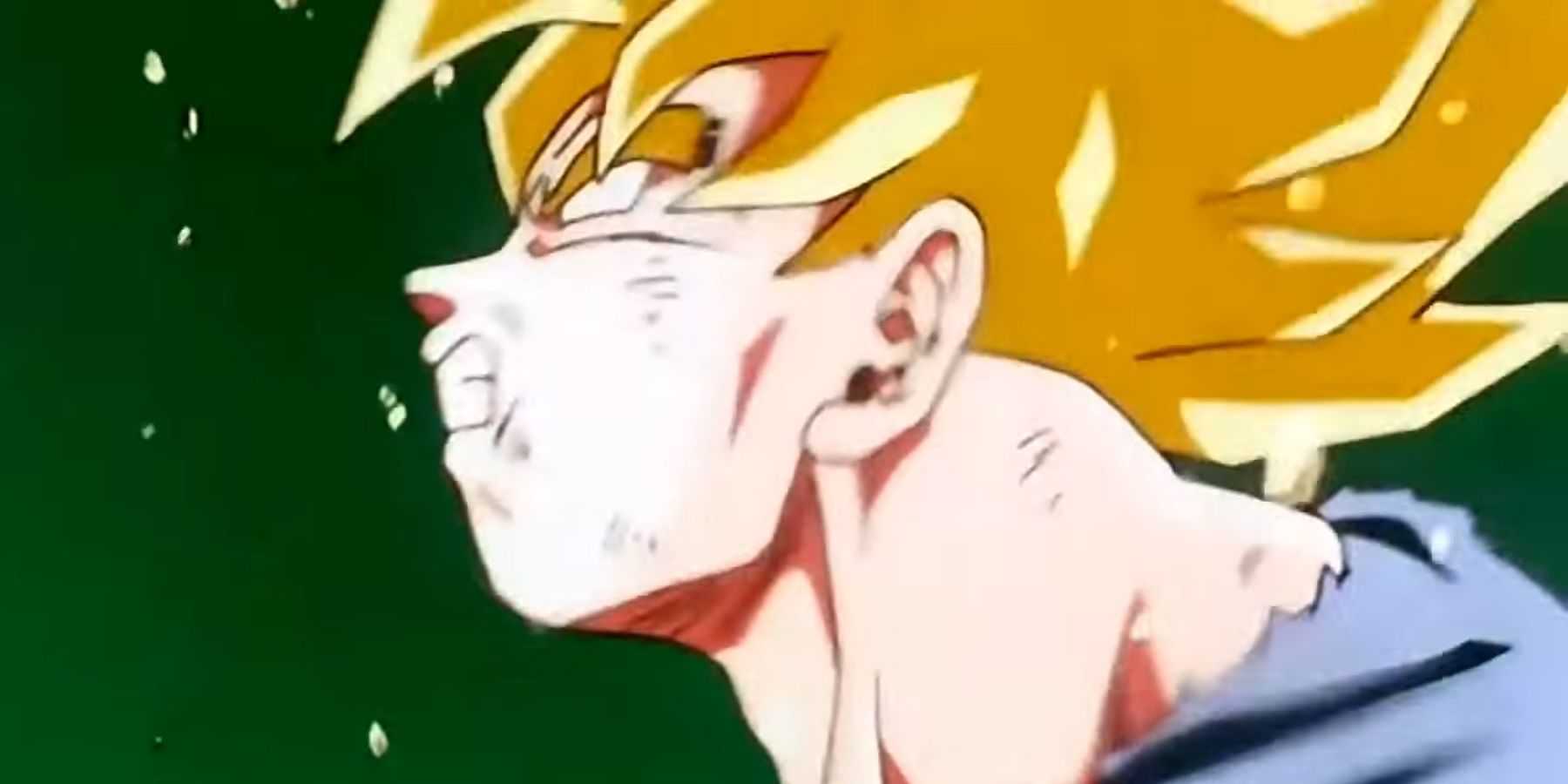 Dragon Ball Goku se transforma em um Super Saiyajin