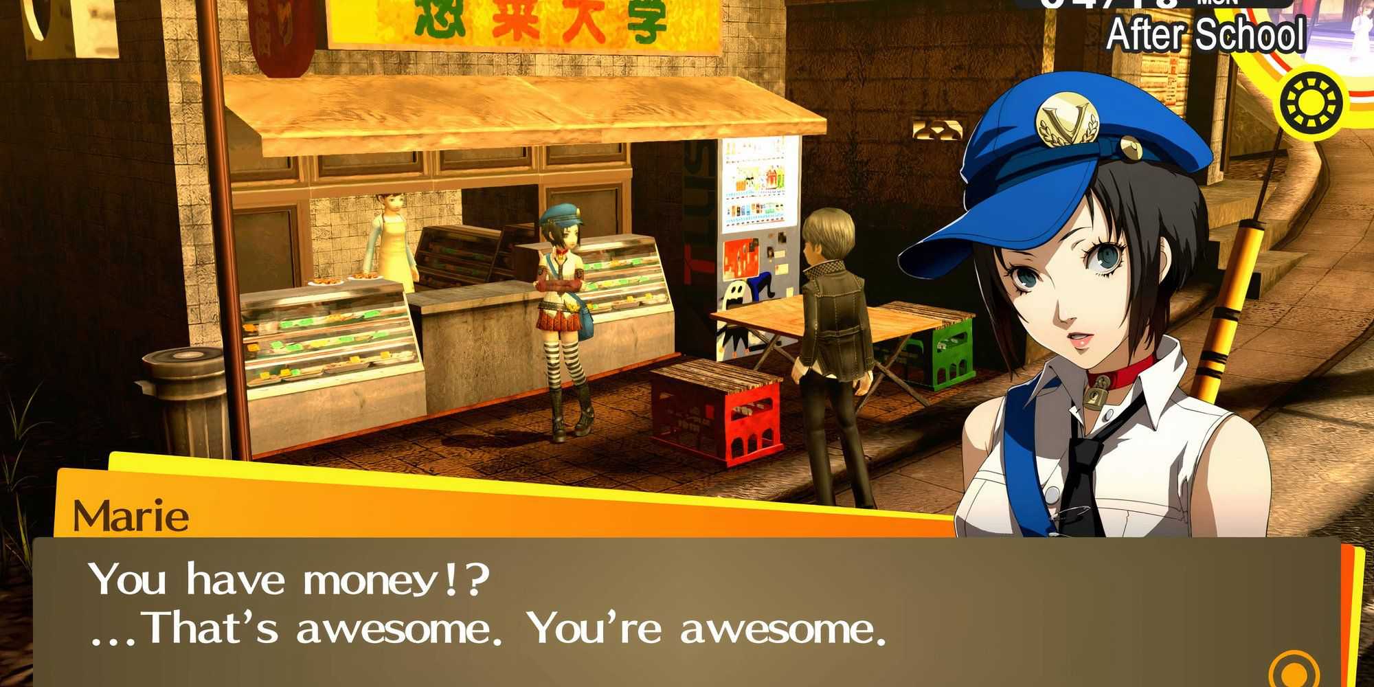 Persona 4 Golden dialogue with Marie