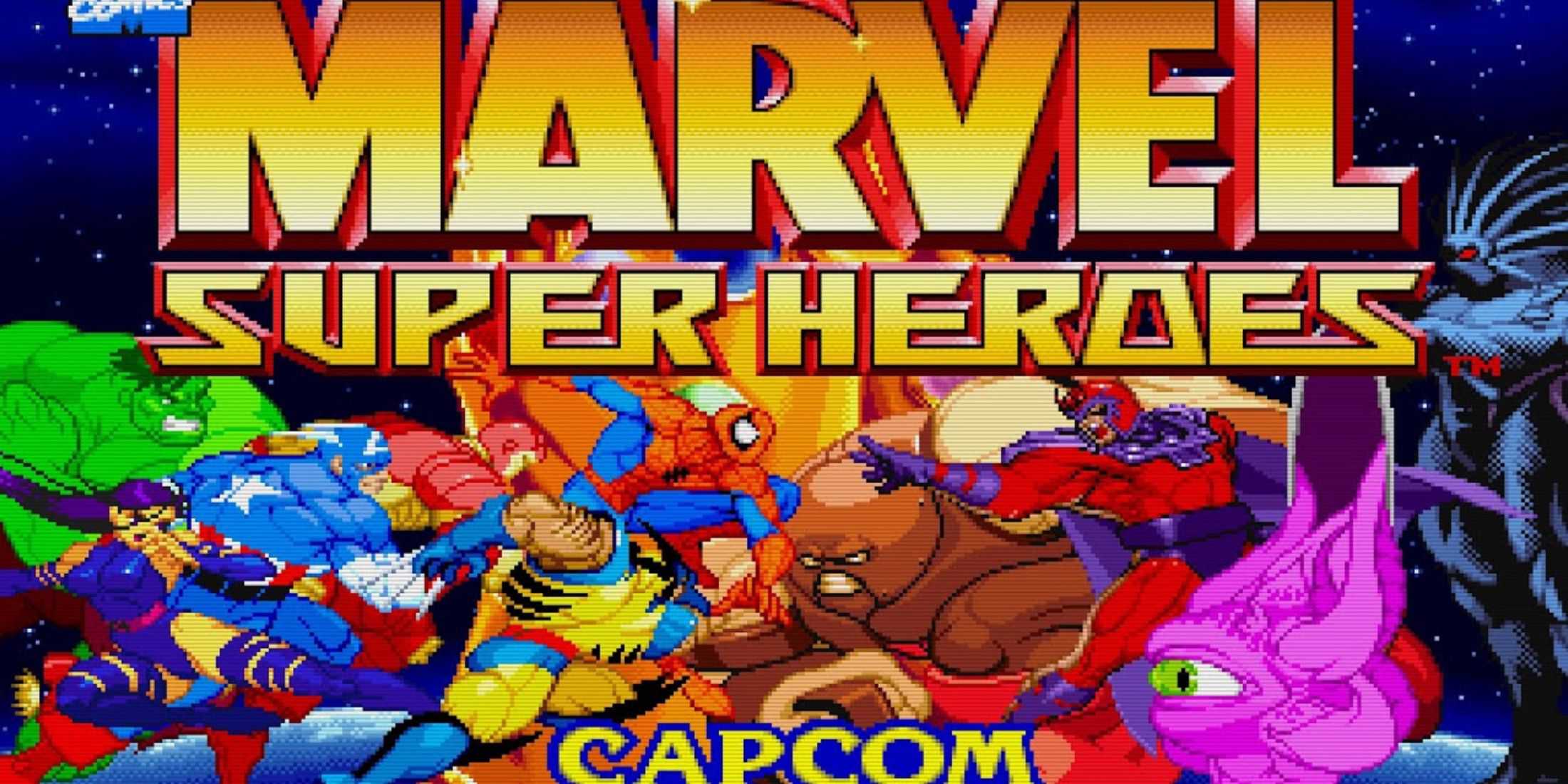 Marvel Super Heroes title screen