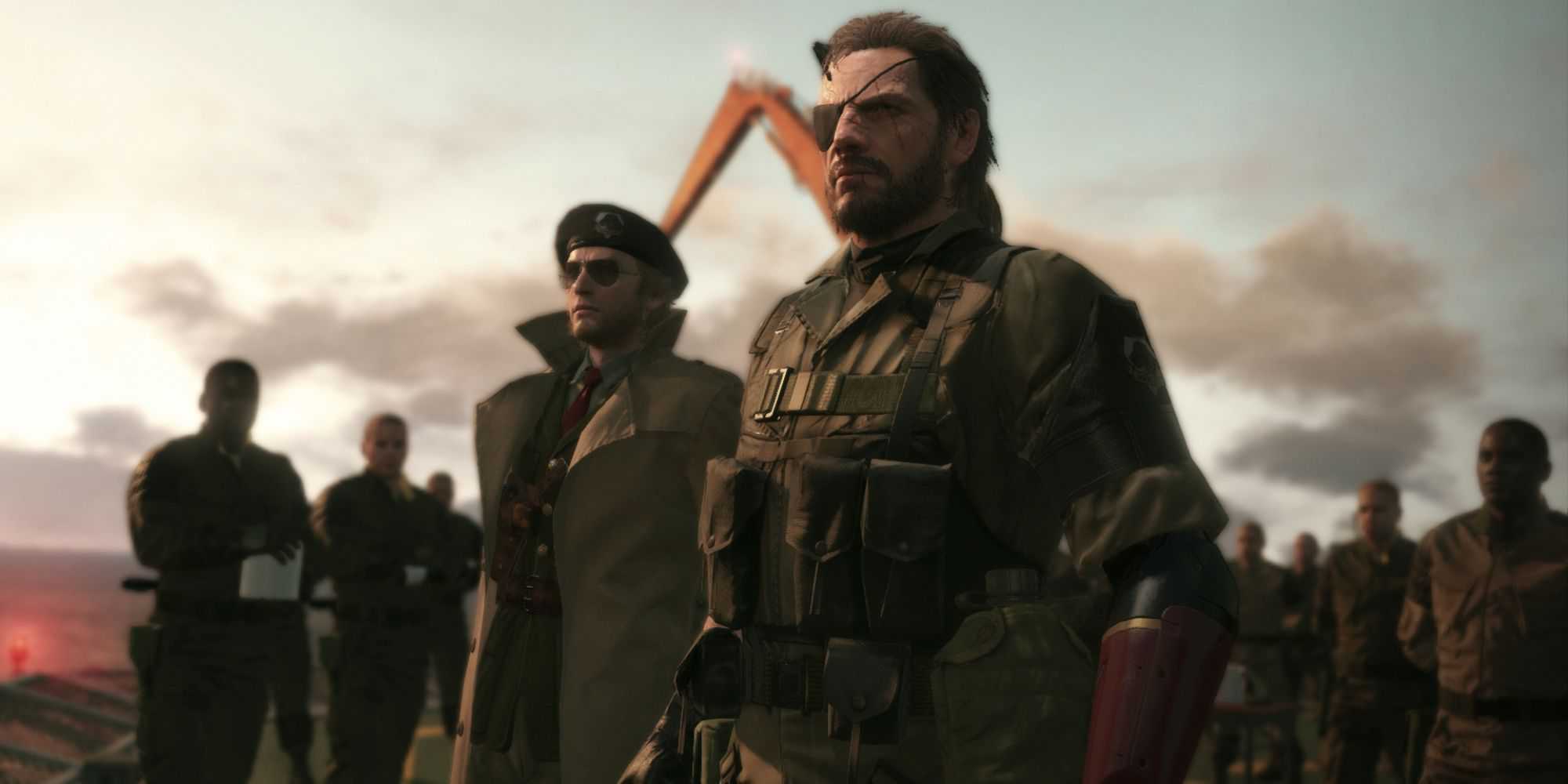 Um grupo de soldados juntos em Metal Gear Solid 5: The Phantom Pain