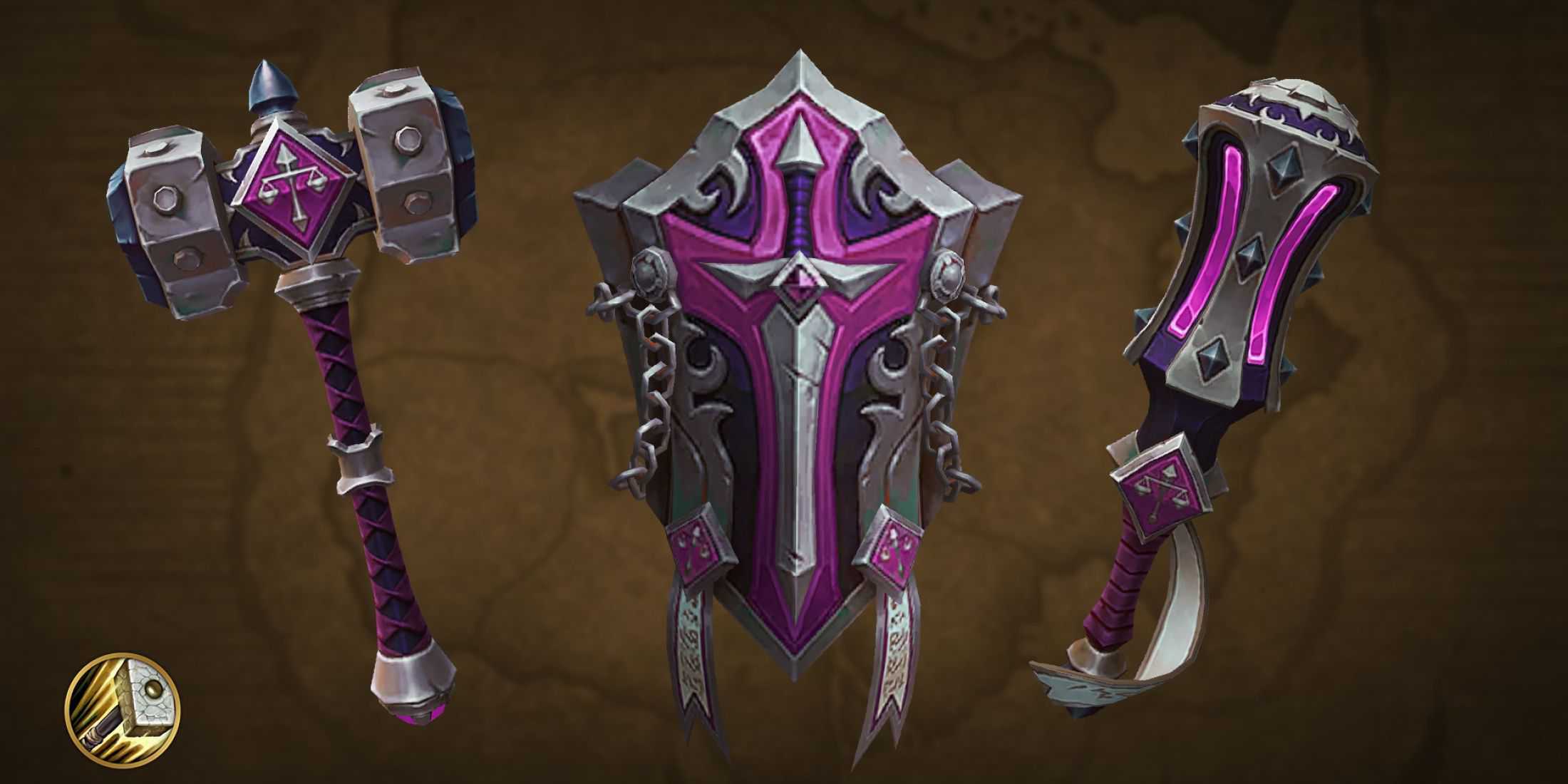 world of warcraft class ensembles weapons paladin