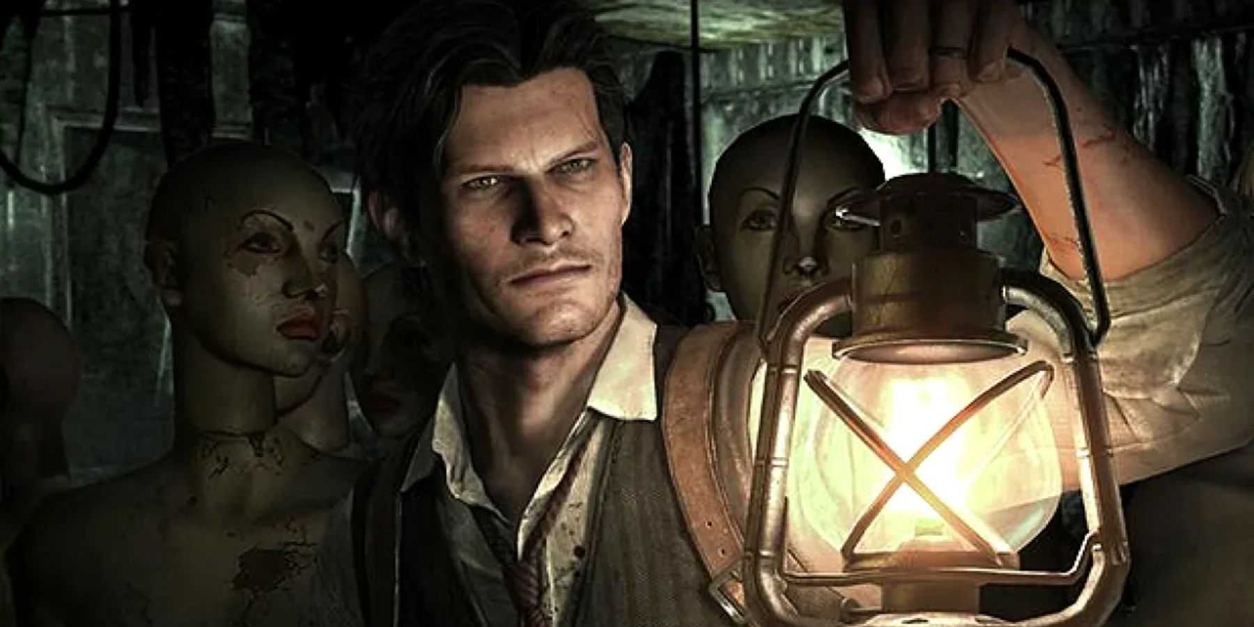 A screenshot of Sebastian Castellanos from The Evil Within