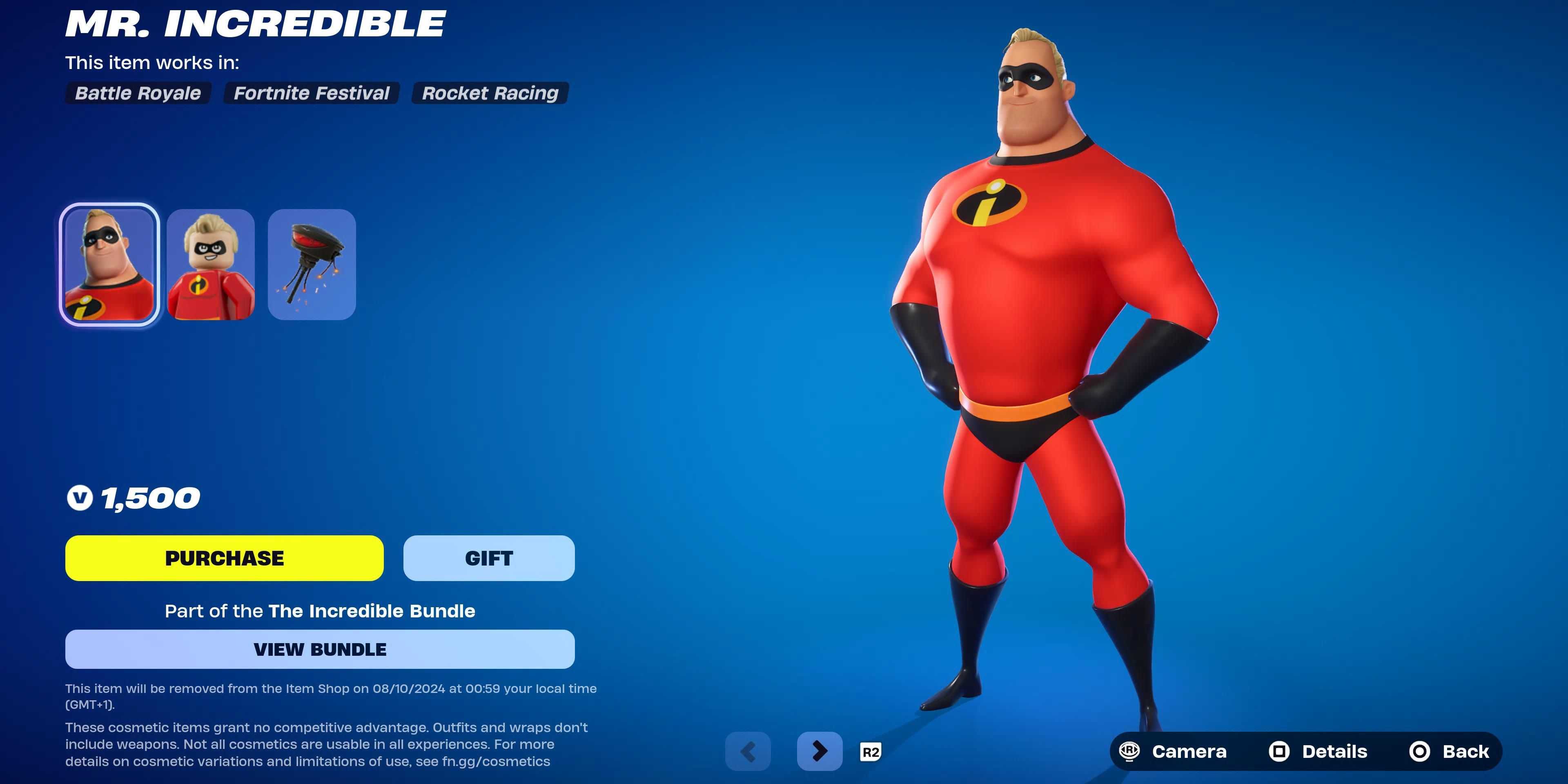 mr incredible fortnite skin