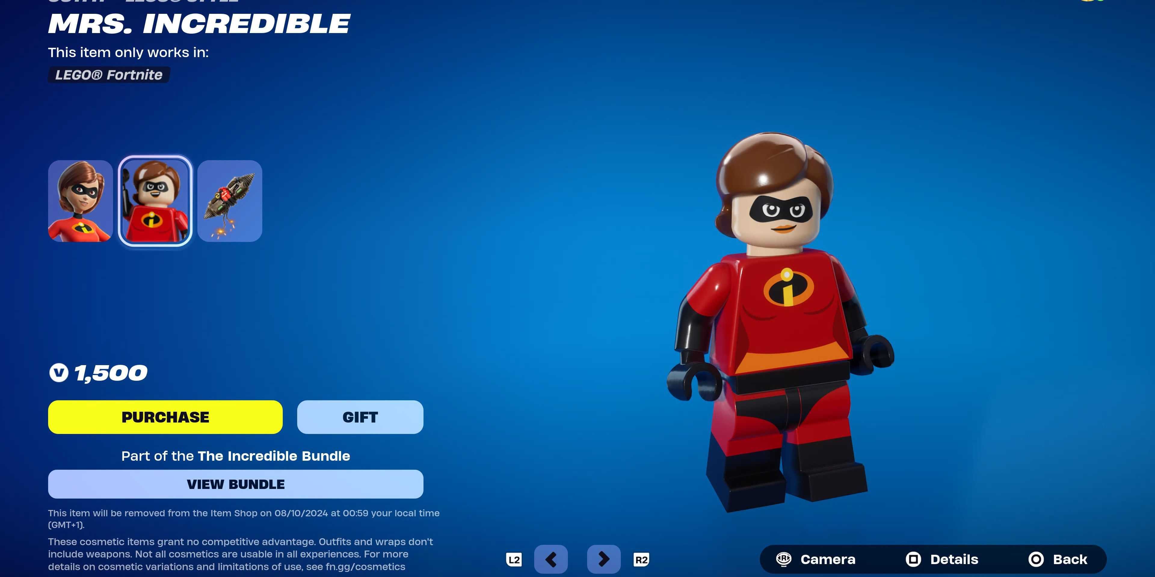 mrs incredible lego fortnite skin