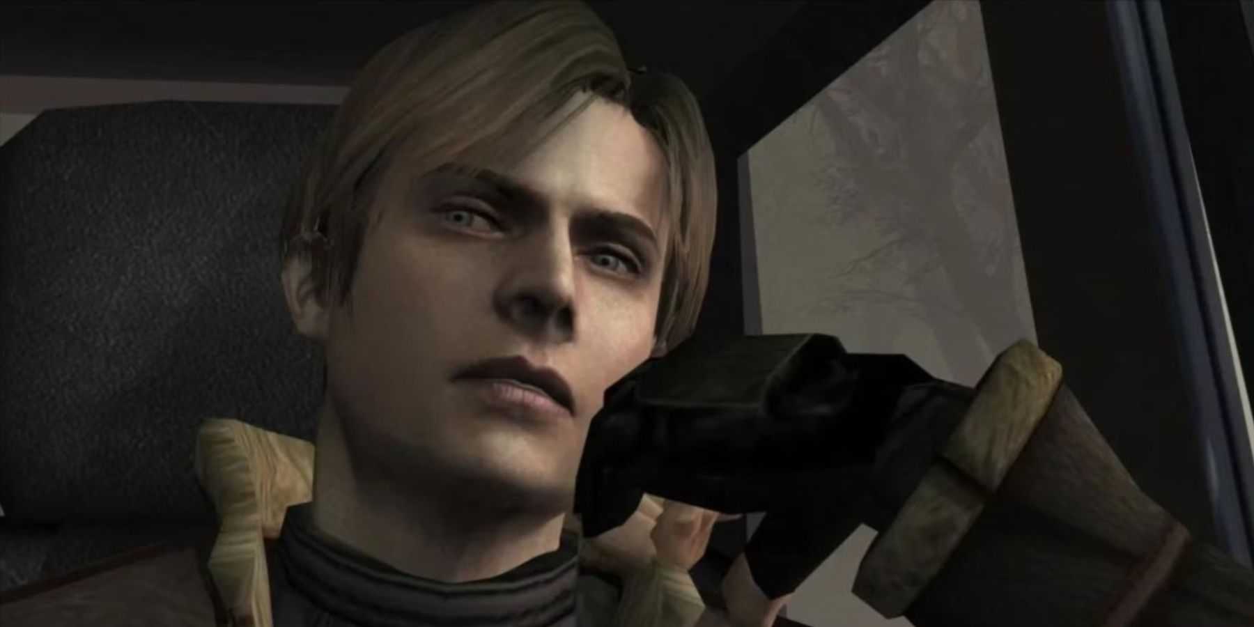 Resident Evil 4 Leon apoiado no punho