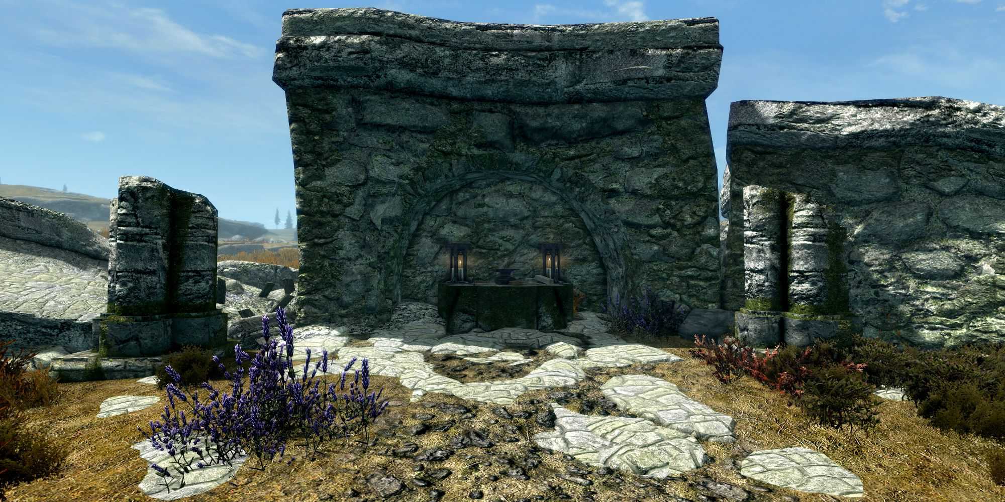 Santuário Zenithar de Skyrim, bastião em ruínas