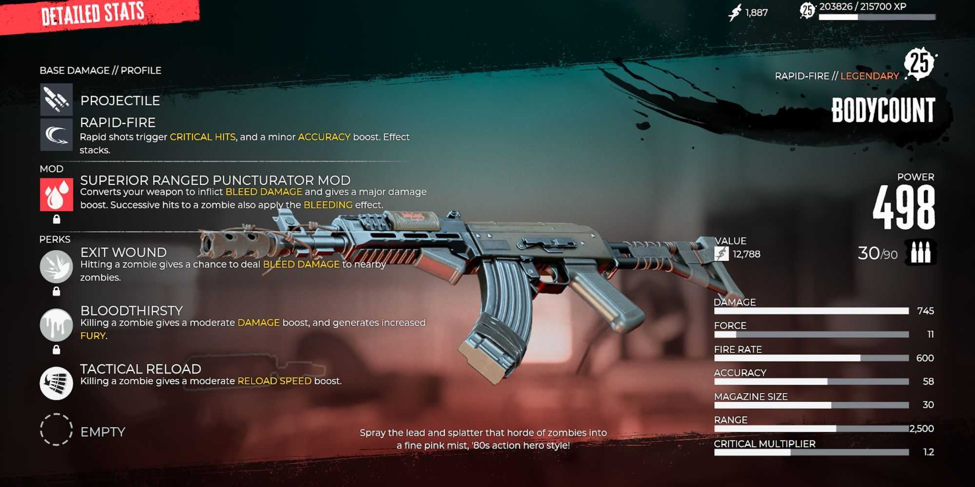 dead island 2 bodycount legendary weapon 