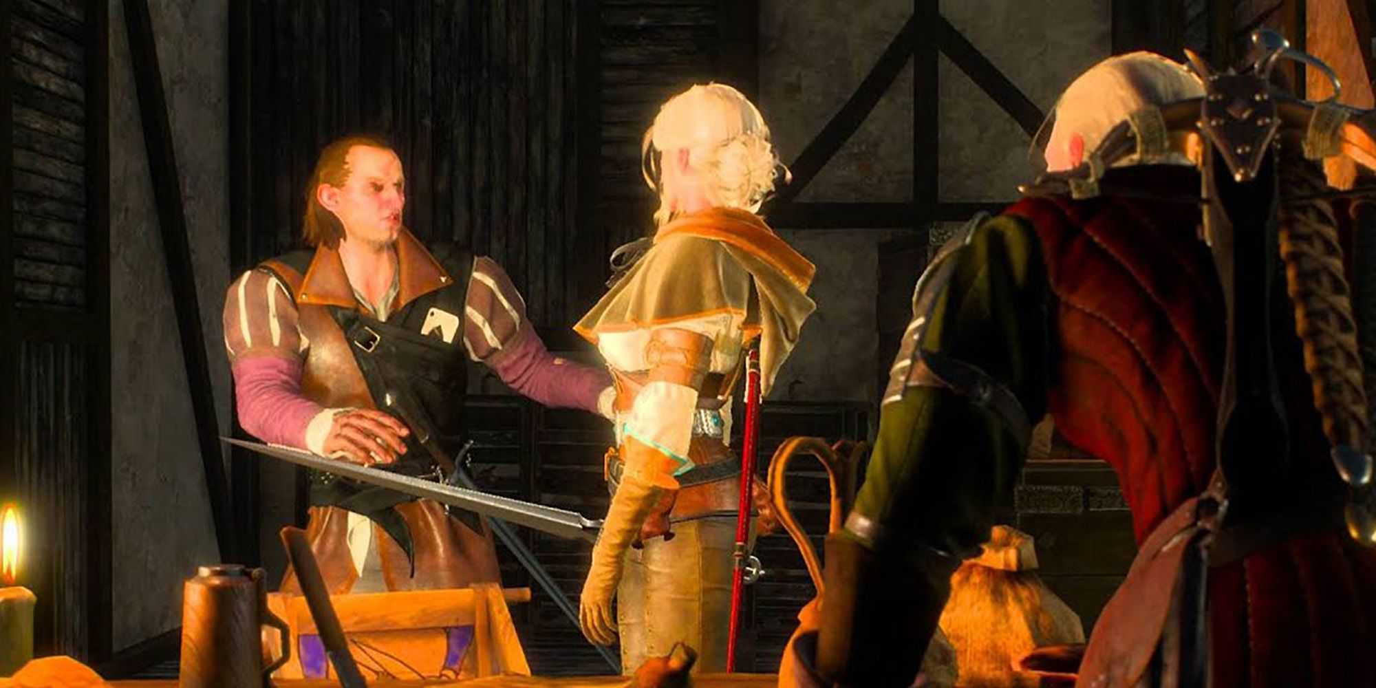 Witcher 3 – Ciri quase atacando Dudu disfarçado de prostituto