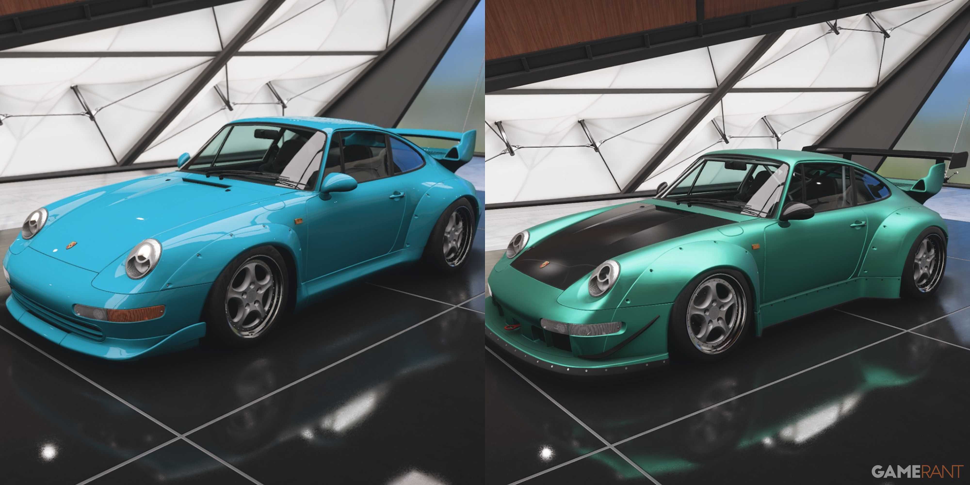 Comparação Forza Horizon 5 Porsche 911 GT2 Widebody