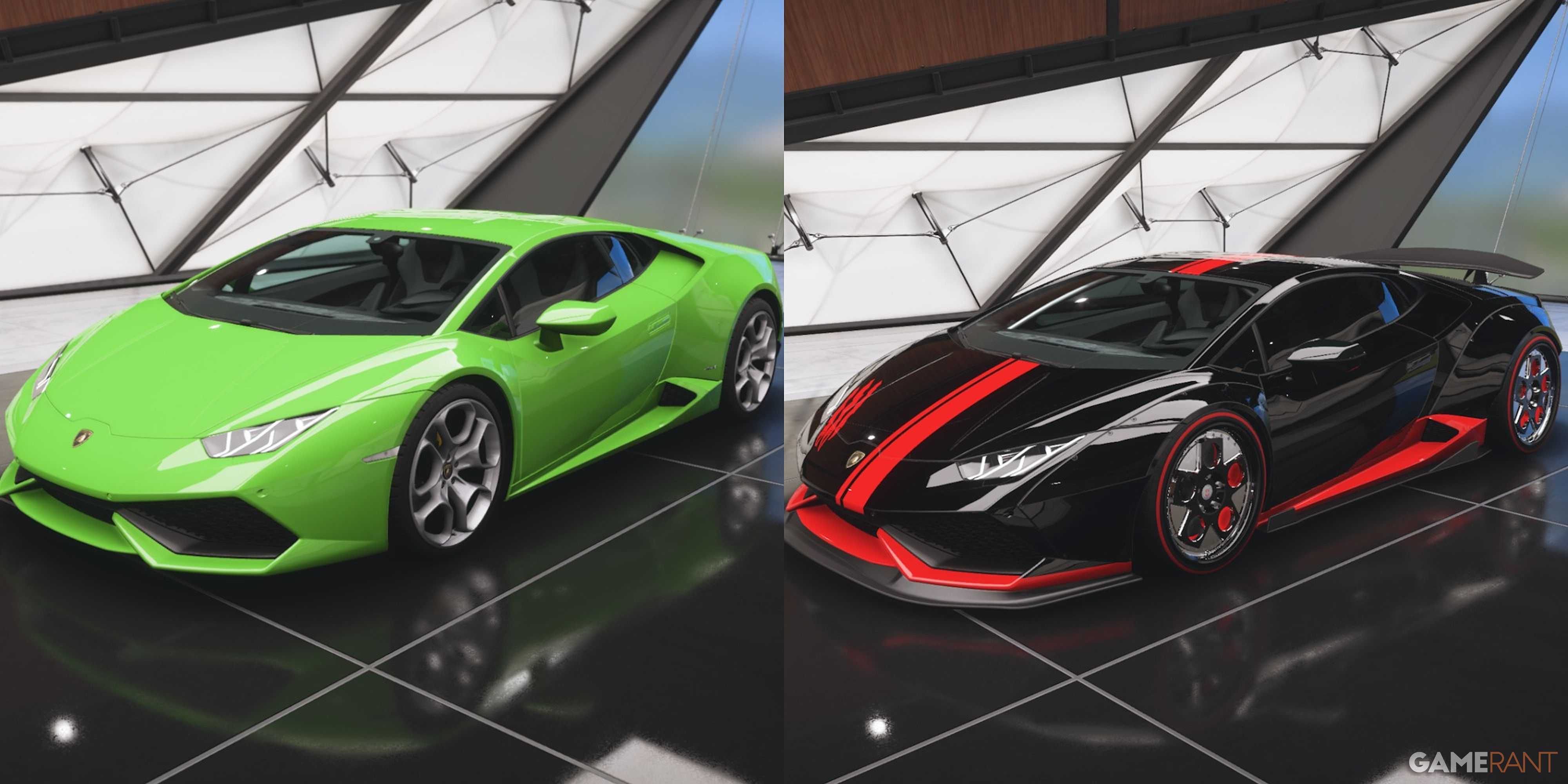 Comparação de Lamborghini Huracan LP 610-4 Widebody com Forza Horizon 5