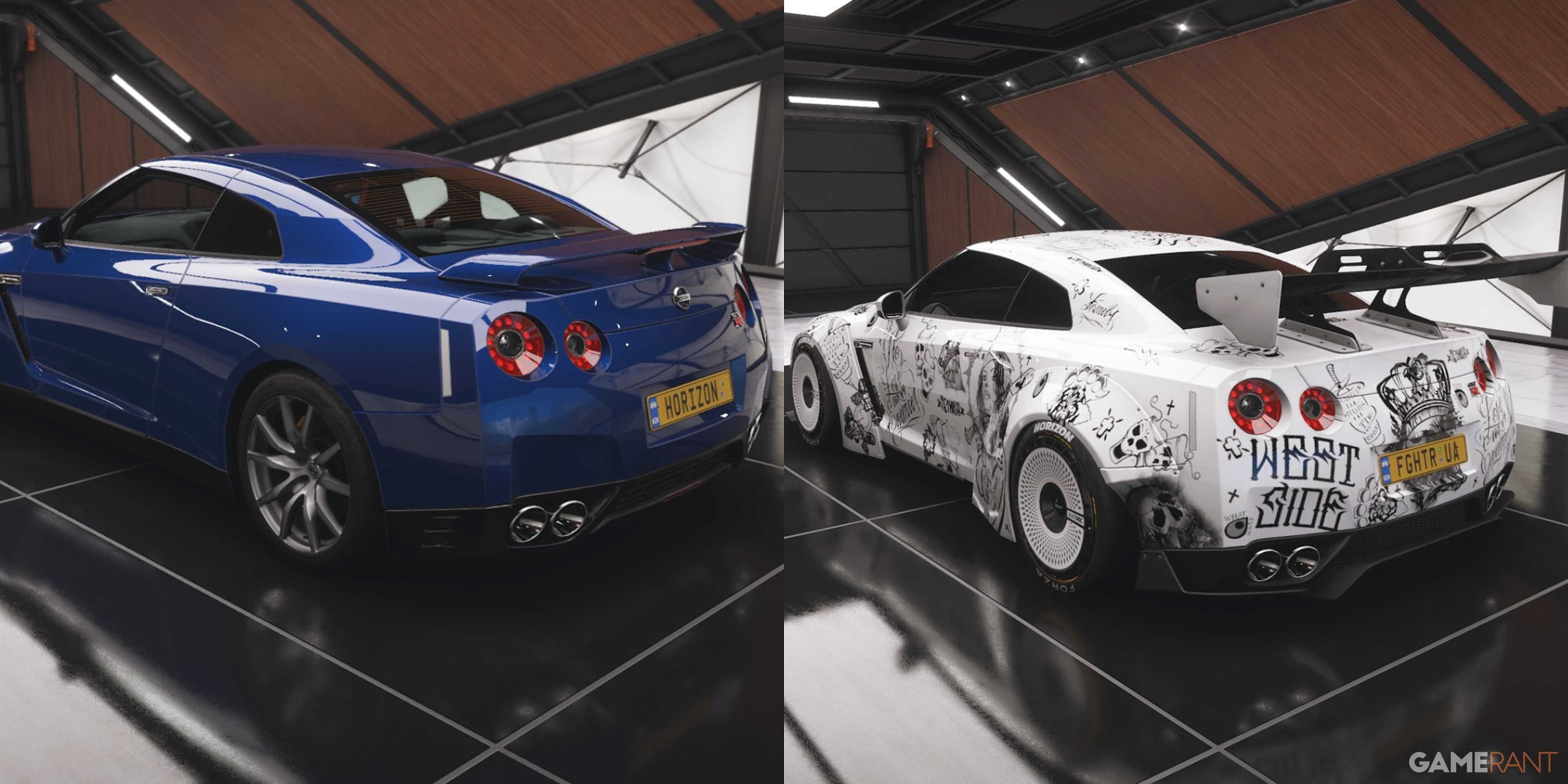 Comparação Forza Horizon 5 Nissan GT-R Black Edition R35 Widebody