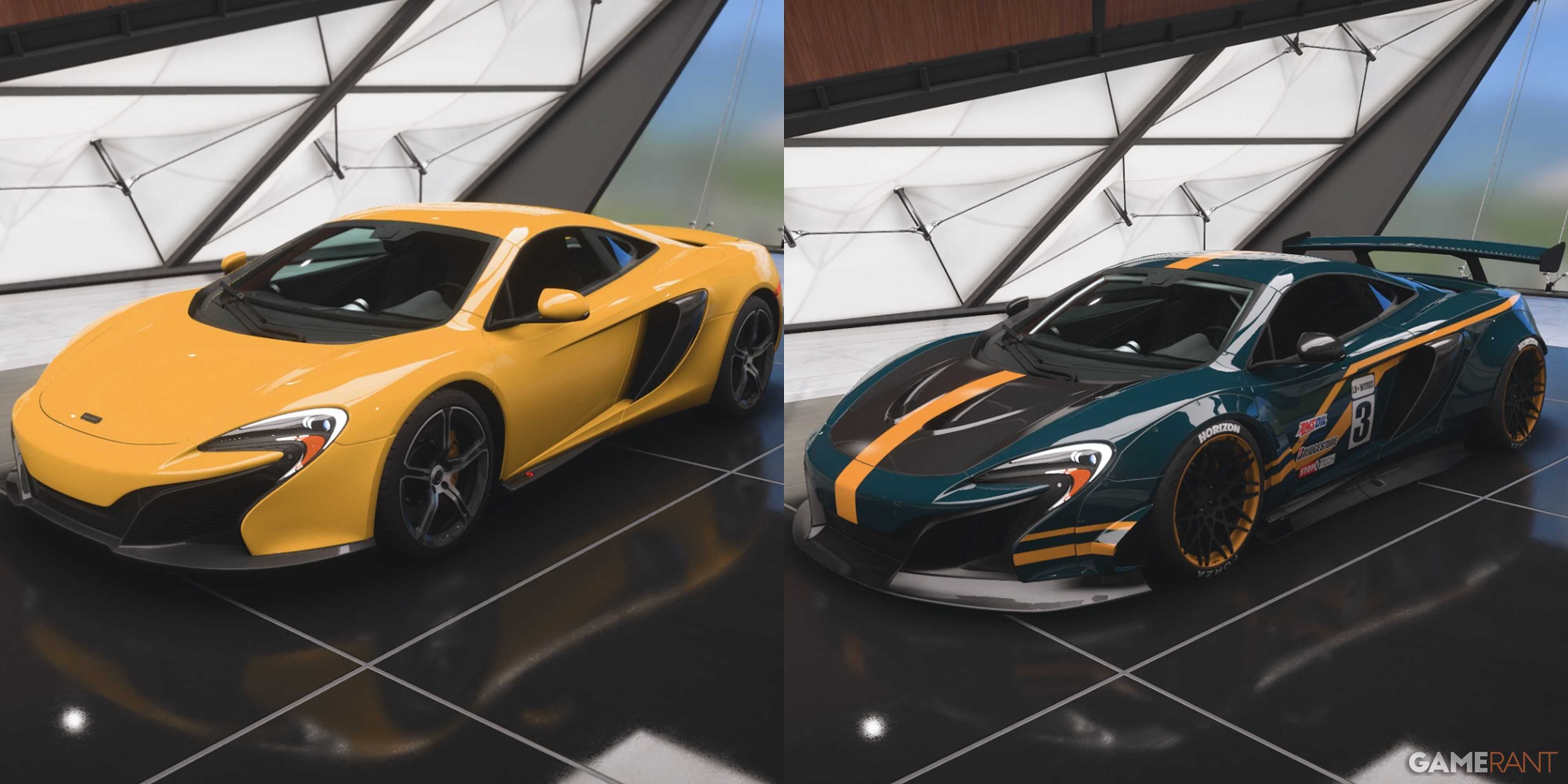 Comparação do McLaren 650S Widebody no Forza Horizon 5