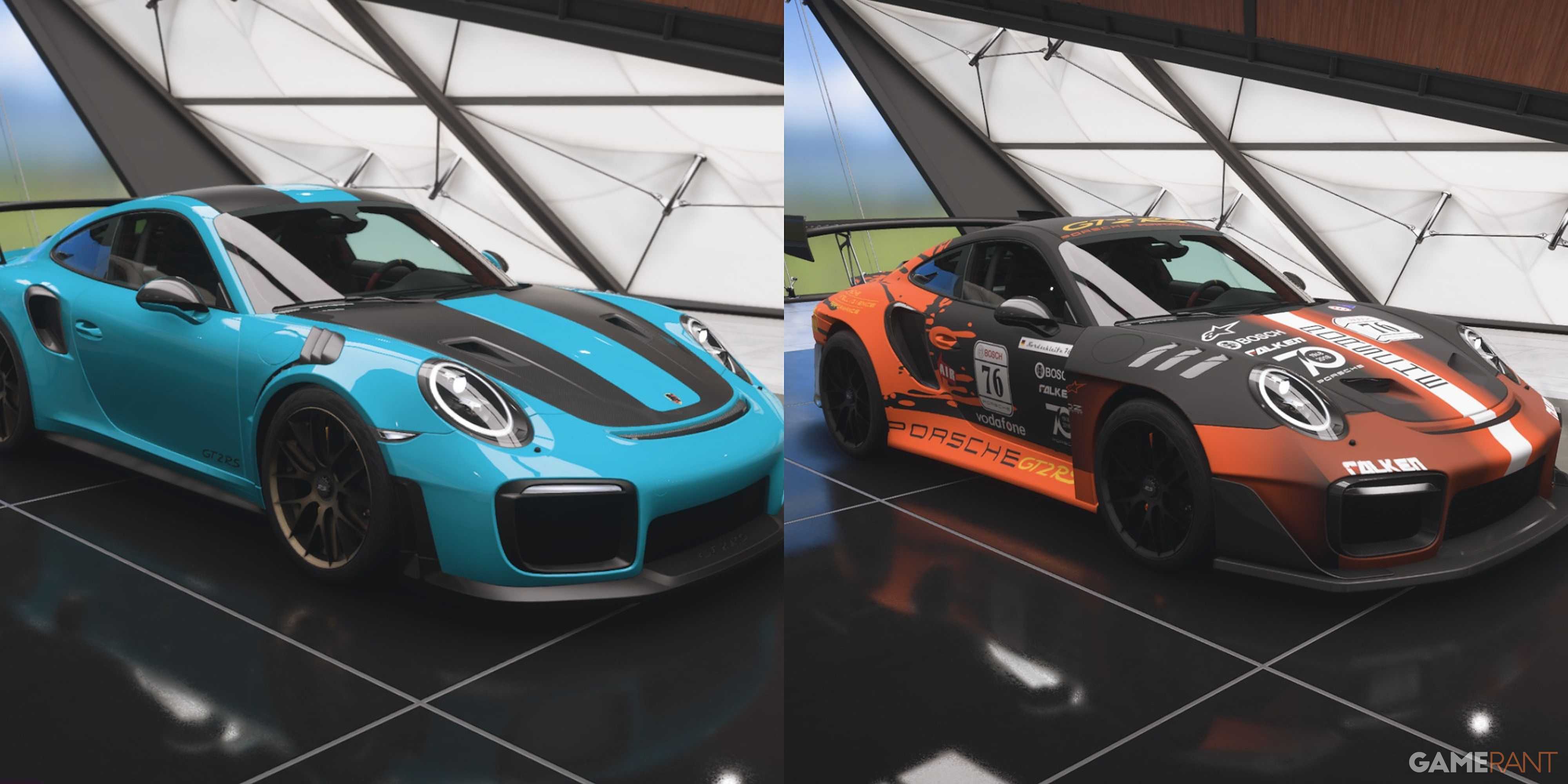 Comparação Forza Horizon 5 Porsche 911 GR2 RS Widebody