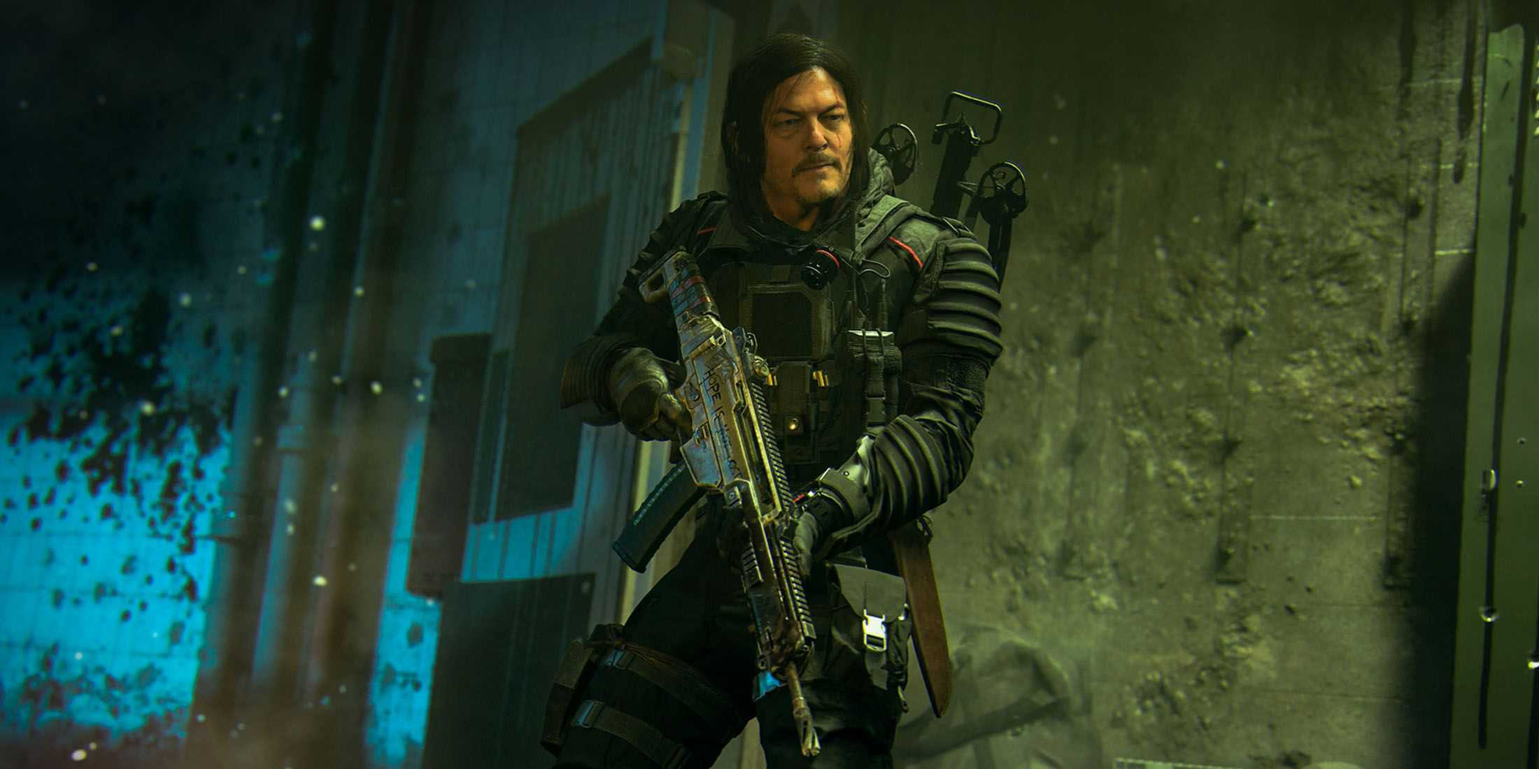 Operador de Call of Duty Daryl Dixon segurando uma arma