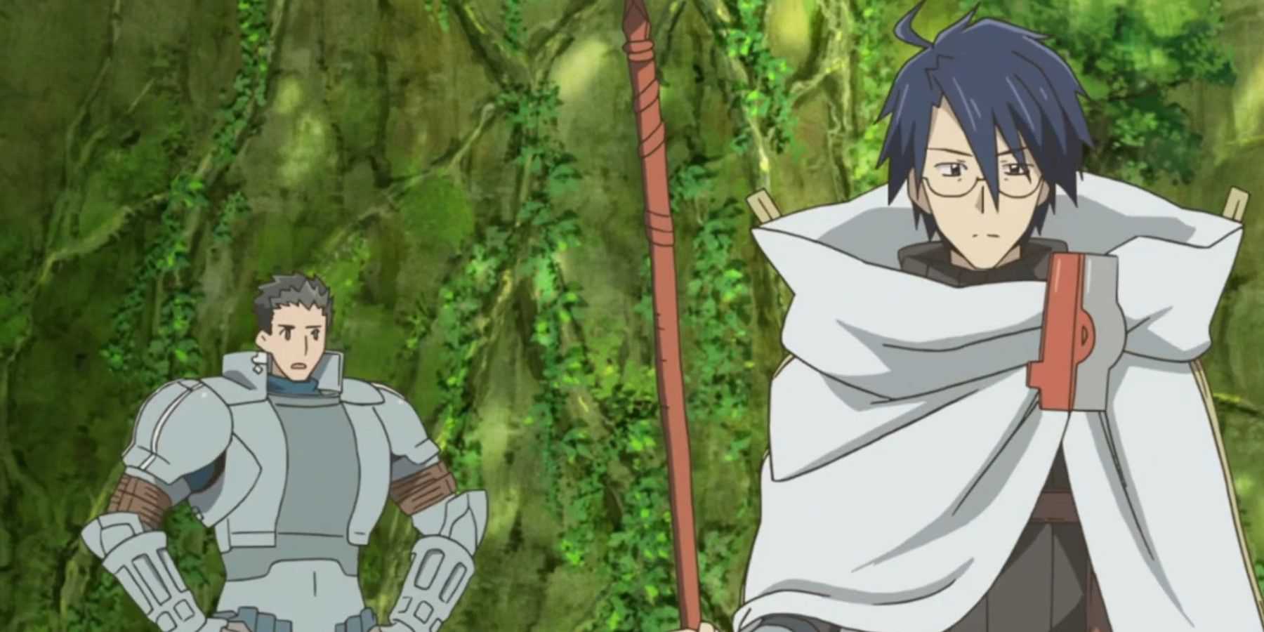 Log Horizon Shiroe e Naotsugu conversando