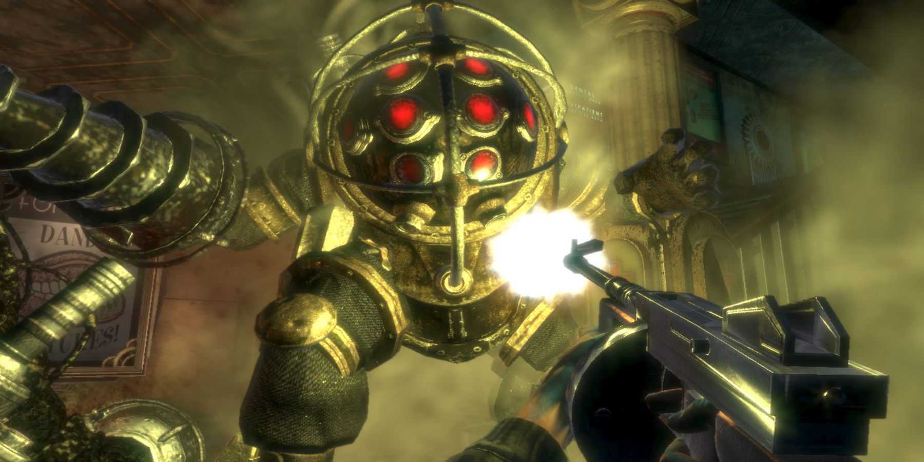 BioShock 1 Angry Big Daddy Machine Gun