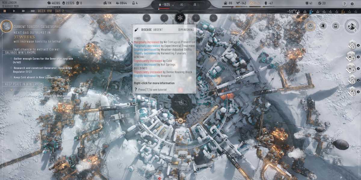 Frostpunk 2: Como Reduzir Doenças na Sua Cidade