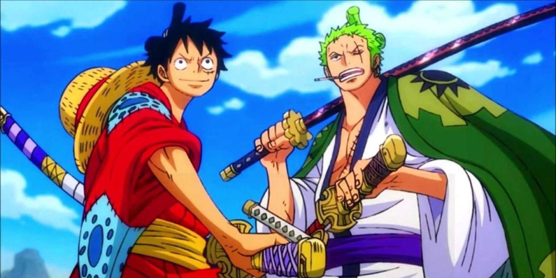 Luffy e Zoro em Wano em One Piece