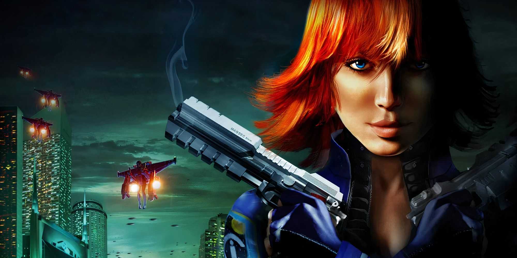 Promo art featuring Joanna Dark in Perfect Dark Zero