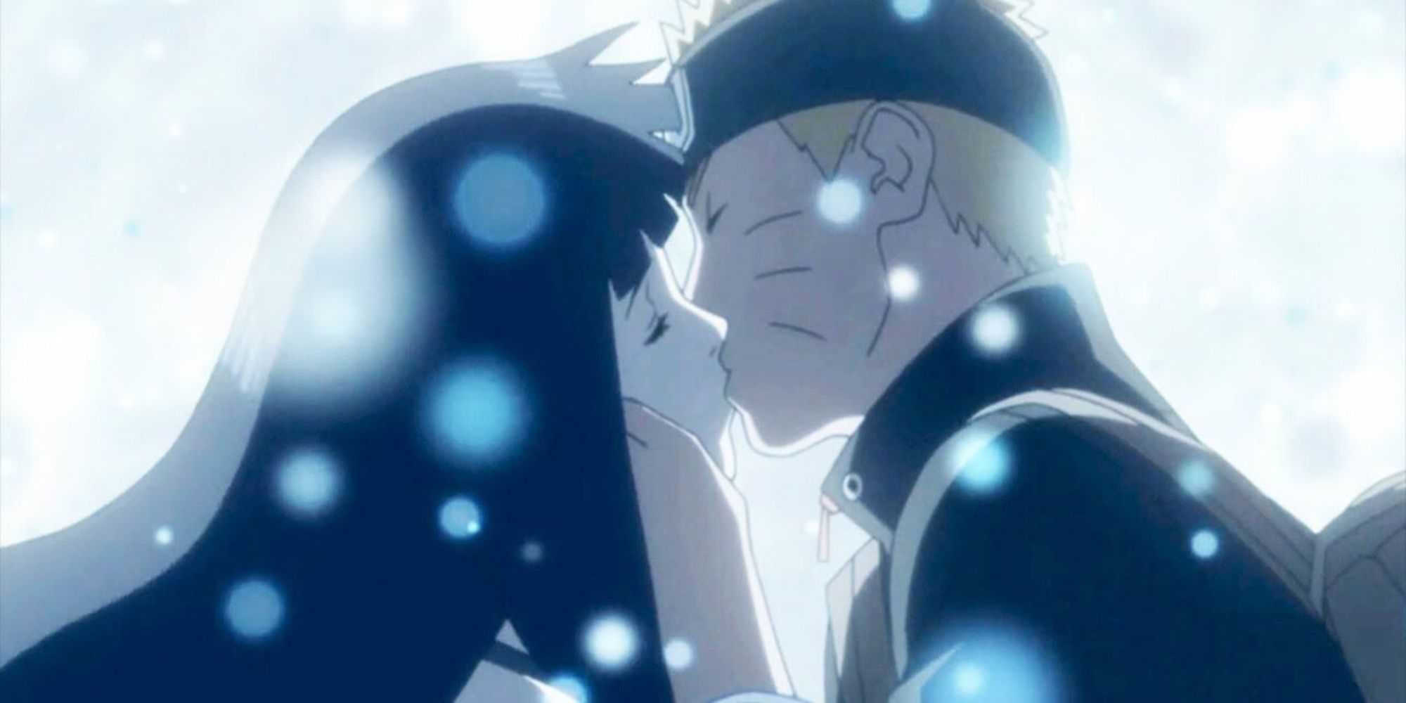 Naruto e Hinata se beijam em Naruto