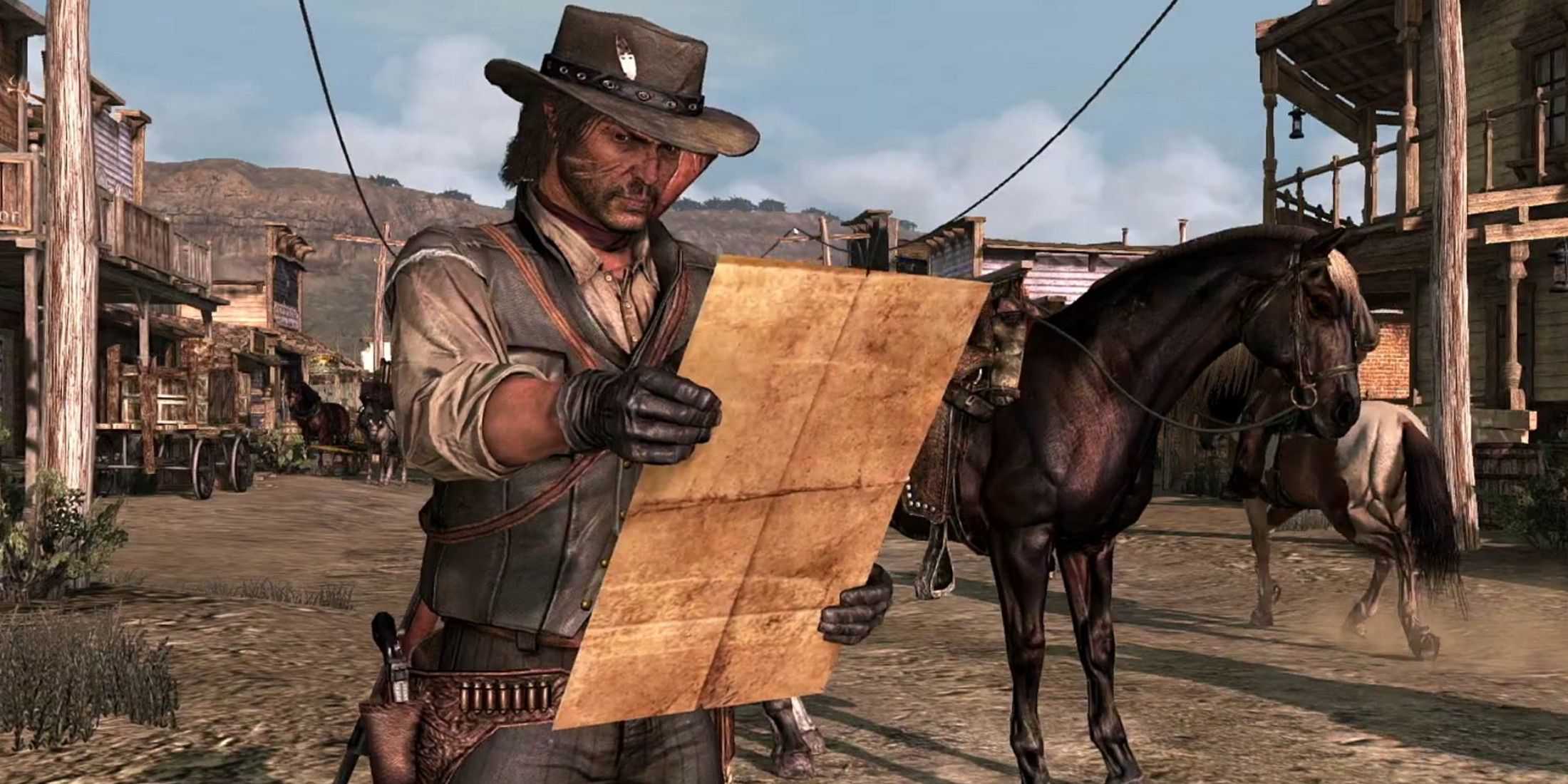 Red Dead Redemption John Analyzing a Map