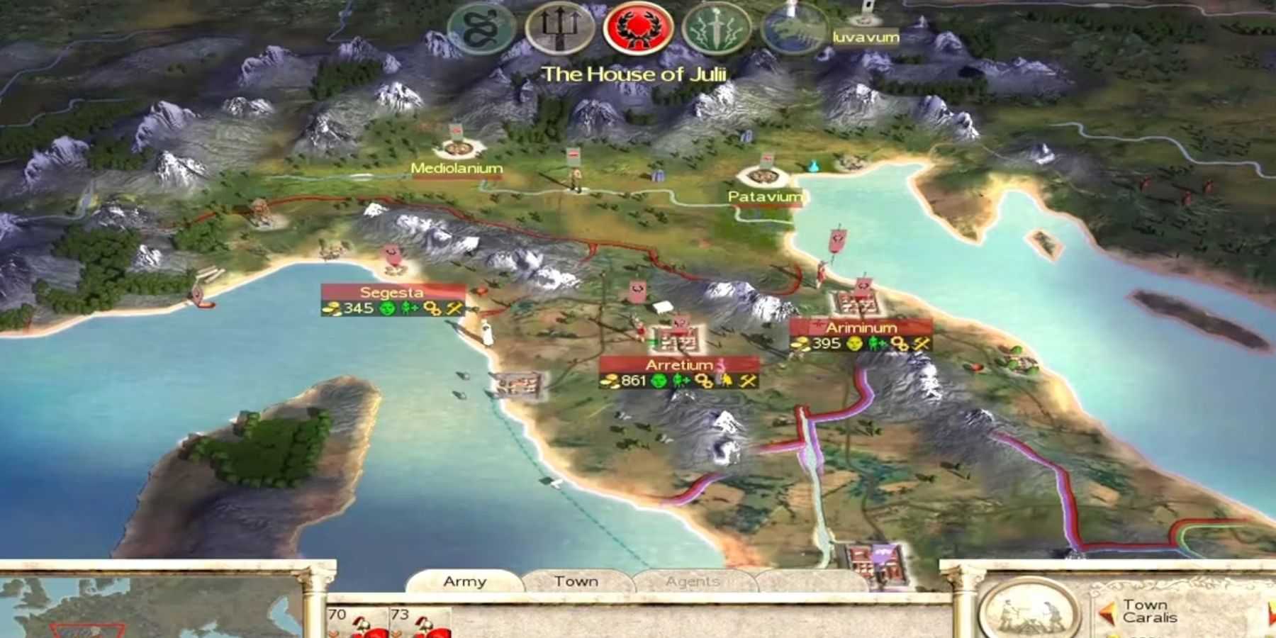 Rome Total War - The Julii Campaign Map