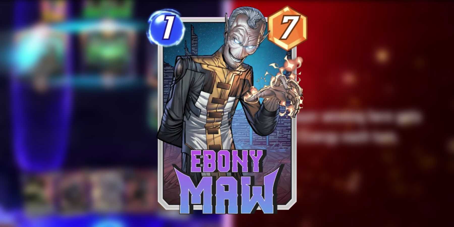 Cartão Ebony Maw em Marvel Snap.