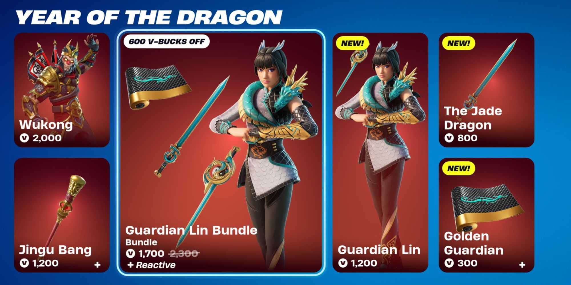 item shop price lin skin