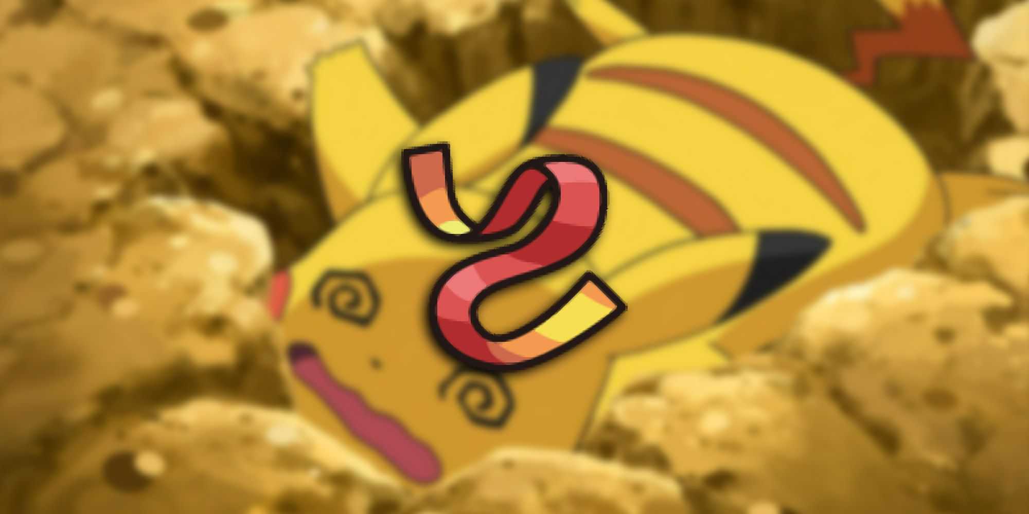 Pokemon - Pikachu em anime desmaiou e não conseguiu lutar com Focus Sash PNG no topo