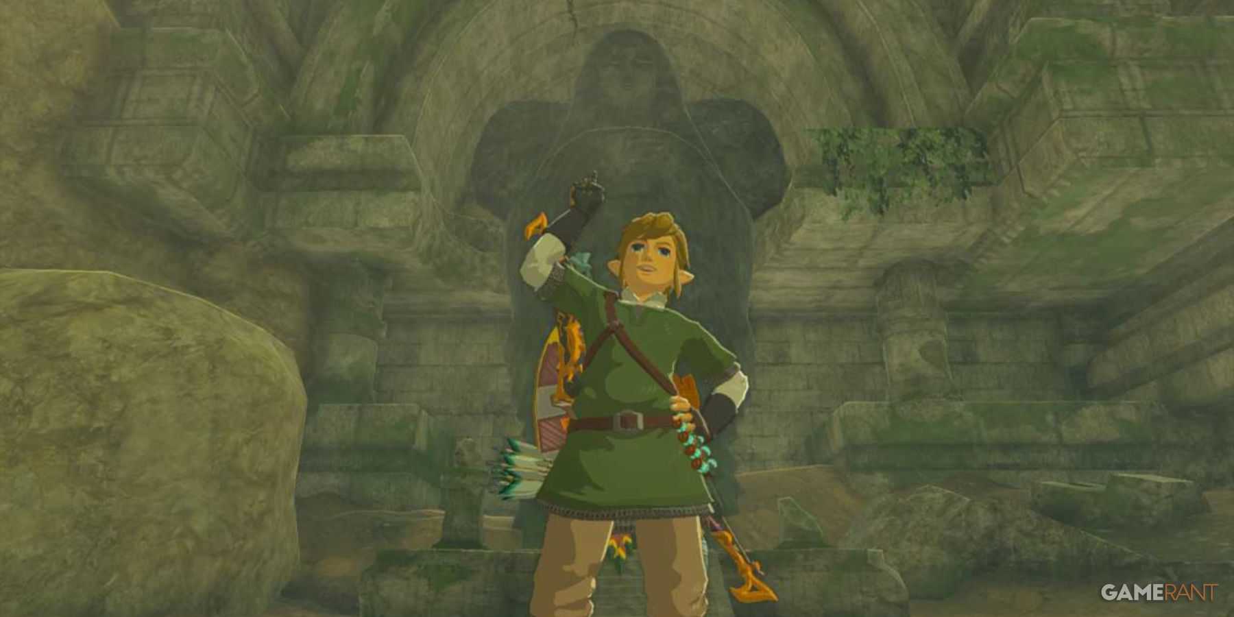 lenda de zelda lágrimas do reino link estátua da deusa mãe