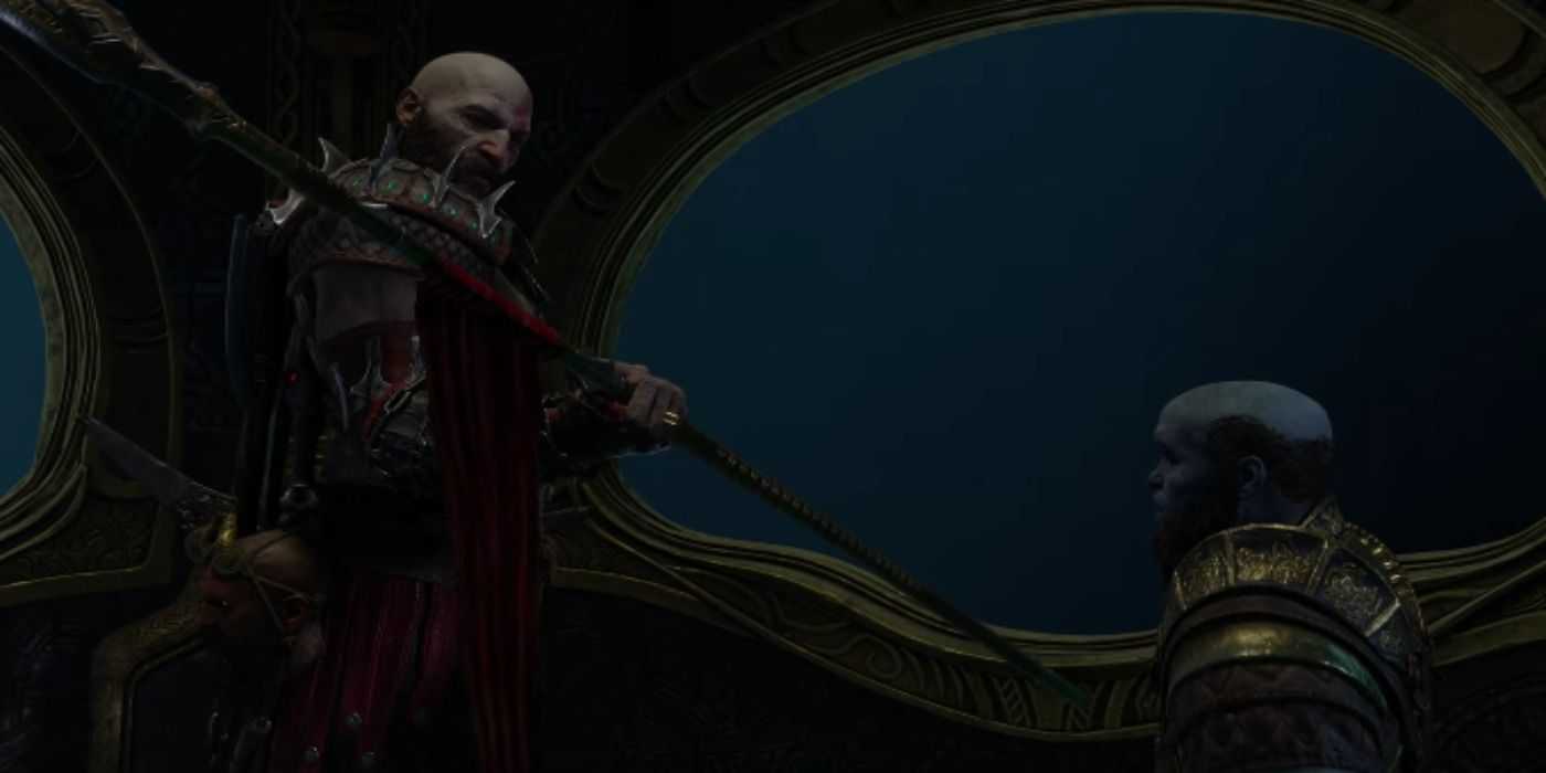 God Of War Ragnarok Kratos receives Draupnir Spear