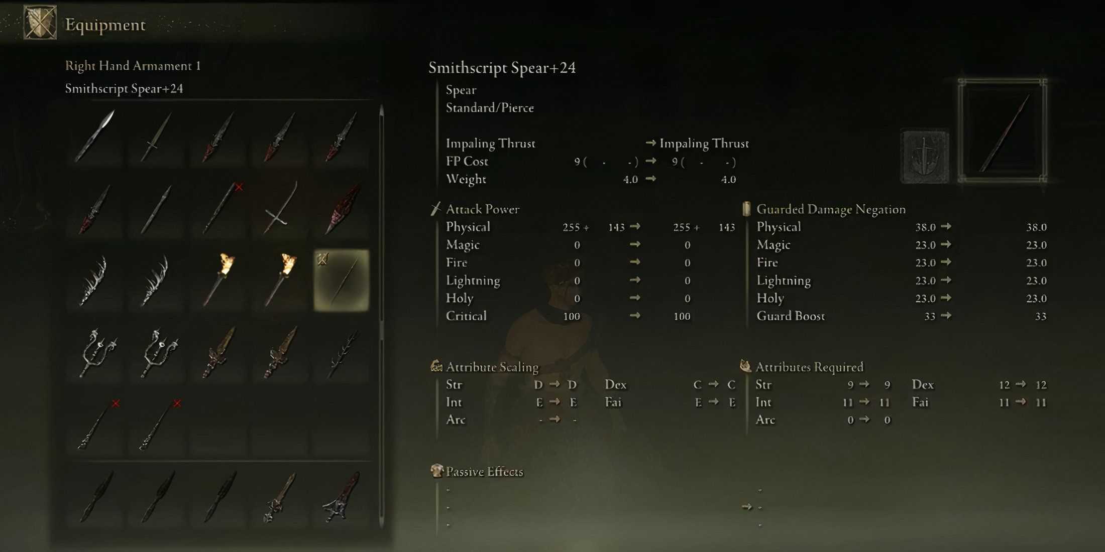 Elden Ring Shadow of the erdtree DLC Weapons Smithscript spear