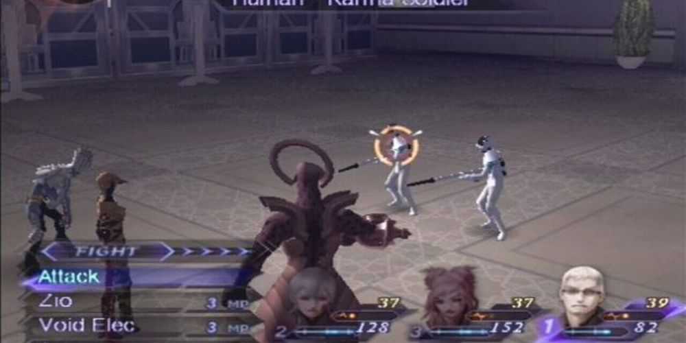 A battle in Shin Megami Tensei: Digital Devil Saga