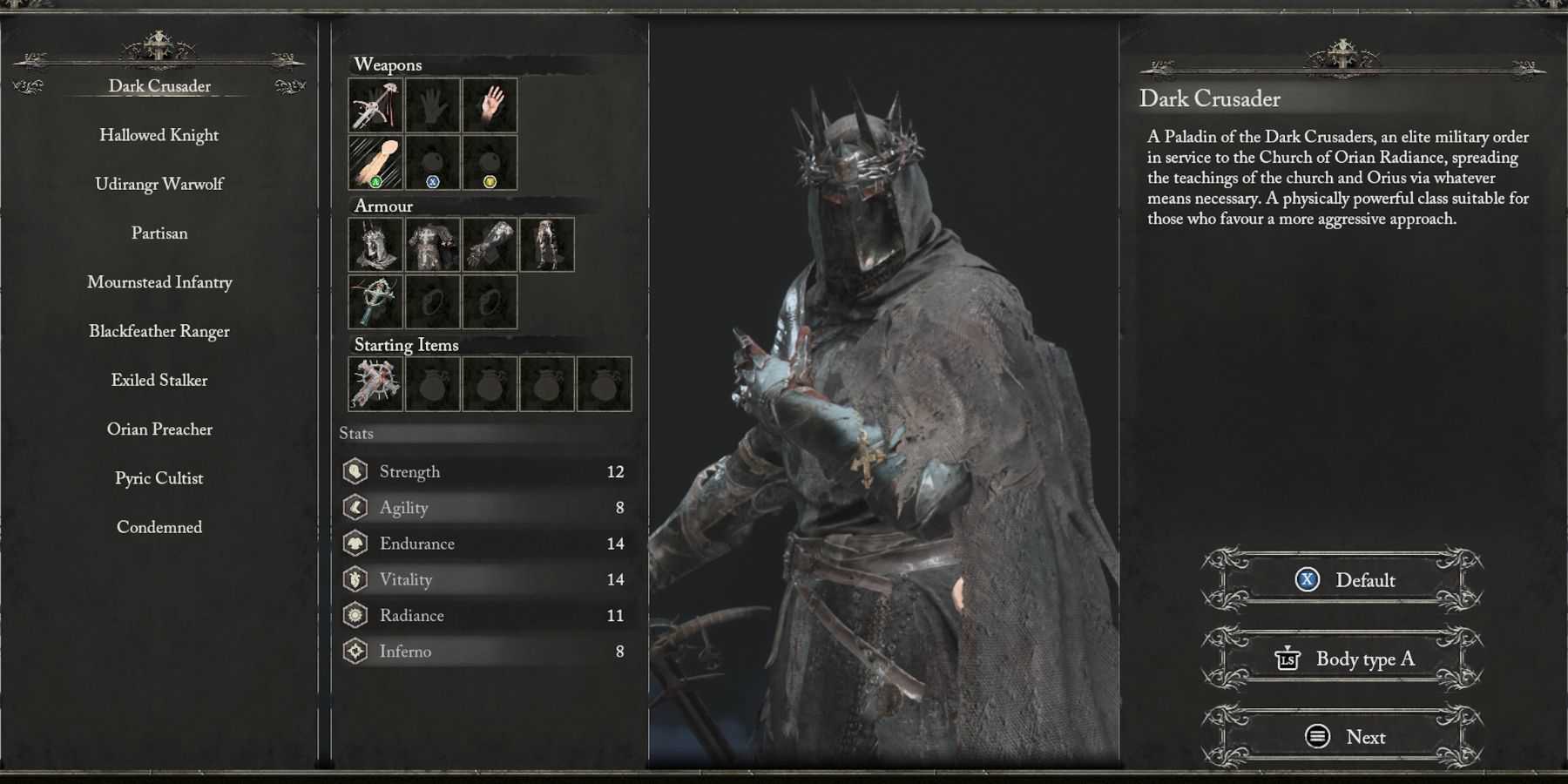 lords of the fallen dark crusader stats