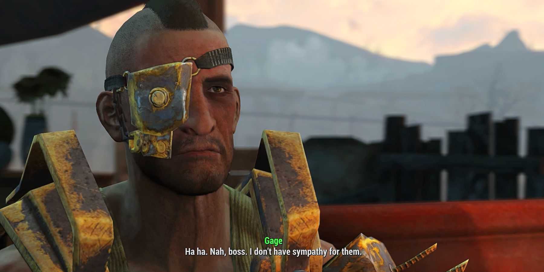 Fallout 4 Gage affinity dialogue at fizztop grille