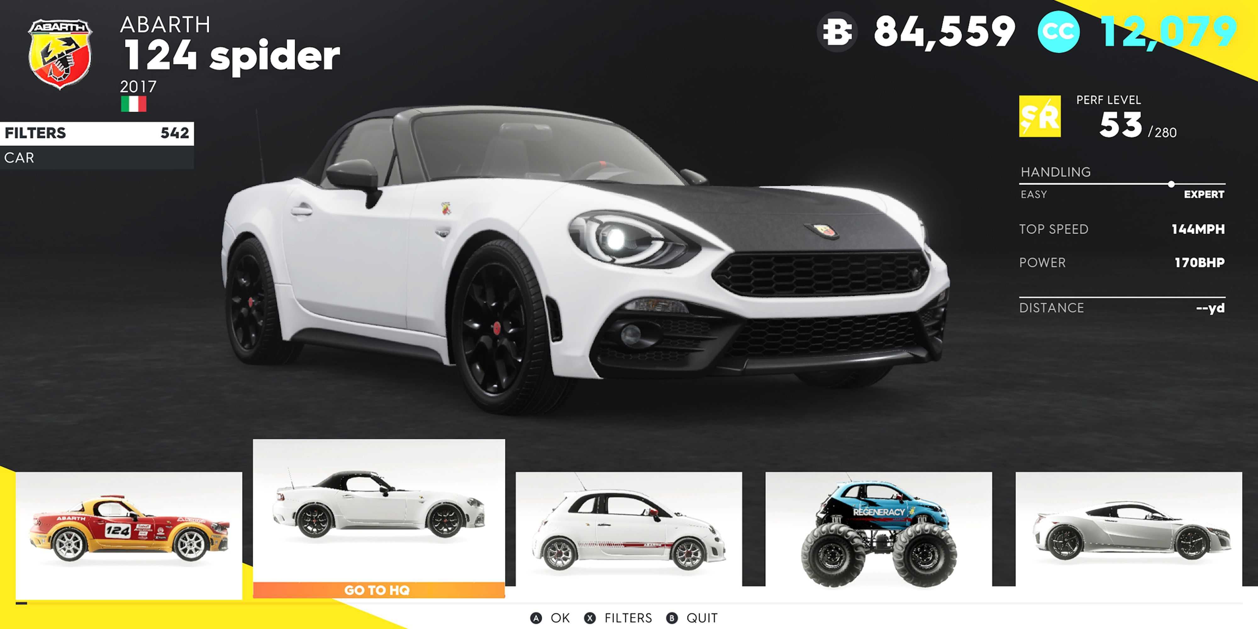 A tripulação 2 Abarth 124 Spider