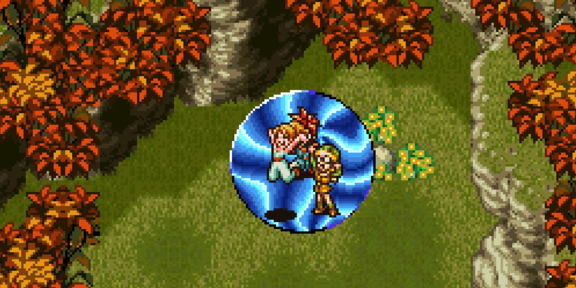 Saltando para um portal do tempo em Chrono Trigger