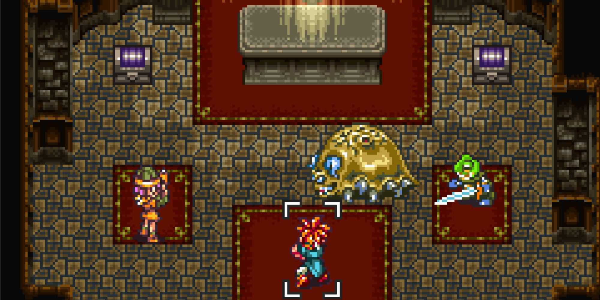 Lutando contra um chefe em Chrono Trigger