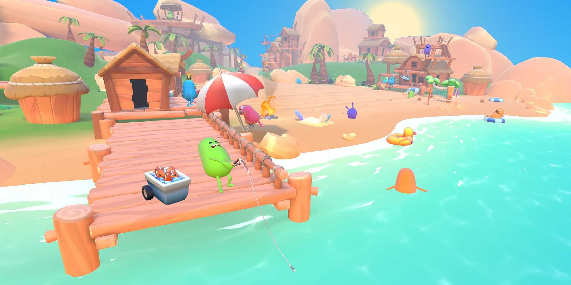 Dumb Ways to Die Free For All trailer screenshot 3 green bean fishing at pier