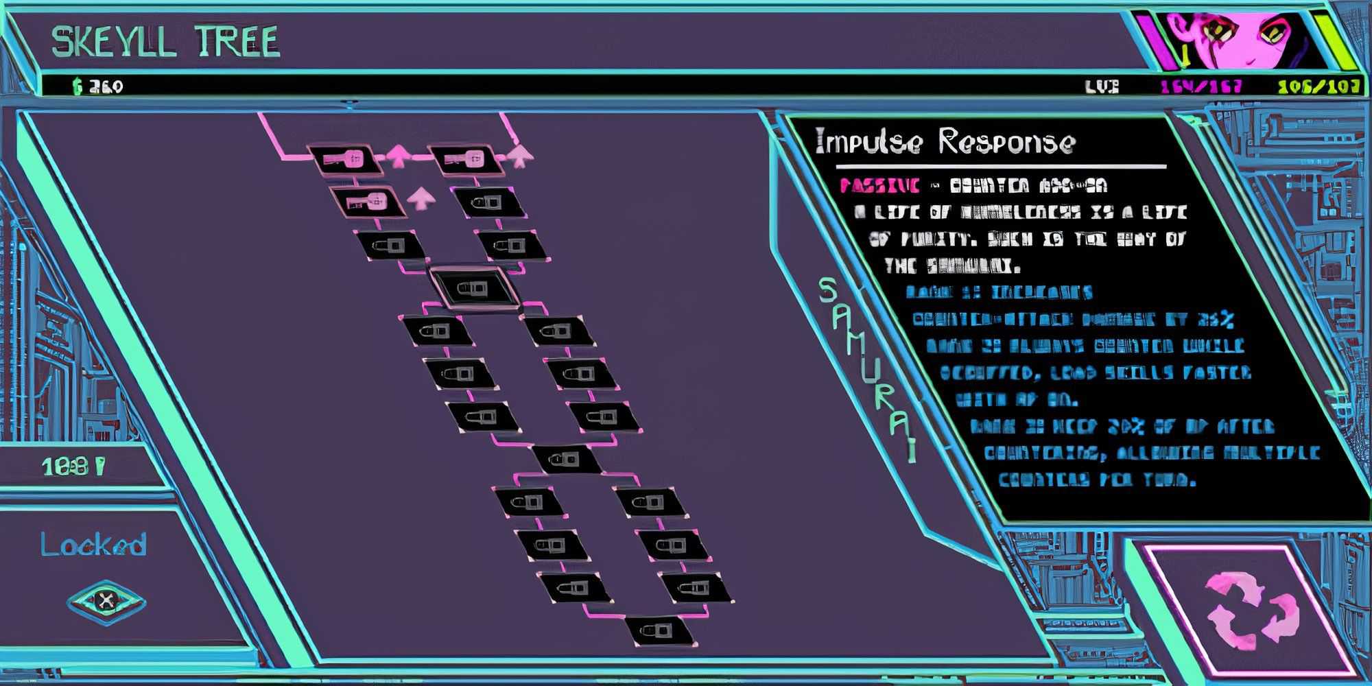 Habilidade de Samurai de Resposta a Impulso no Keylocker