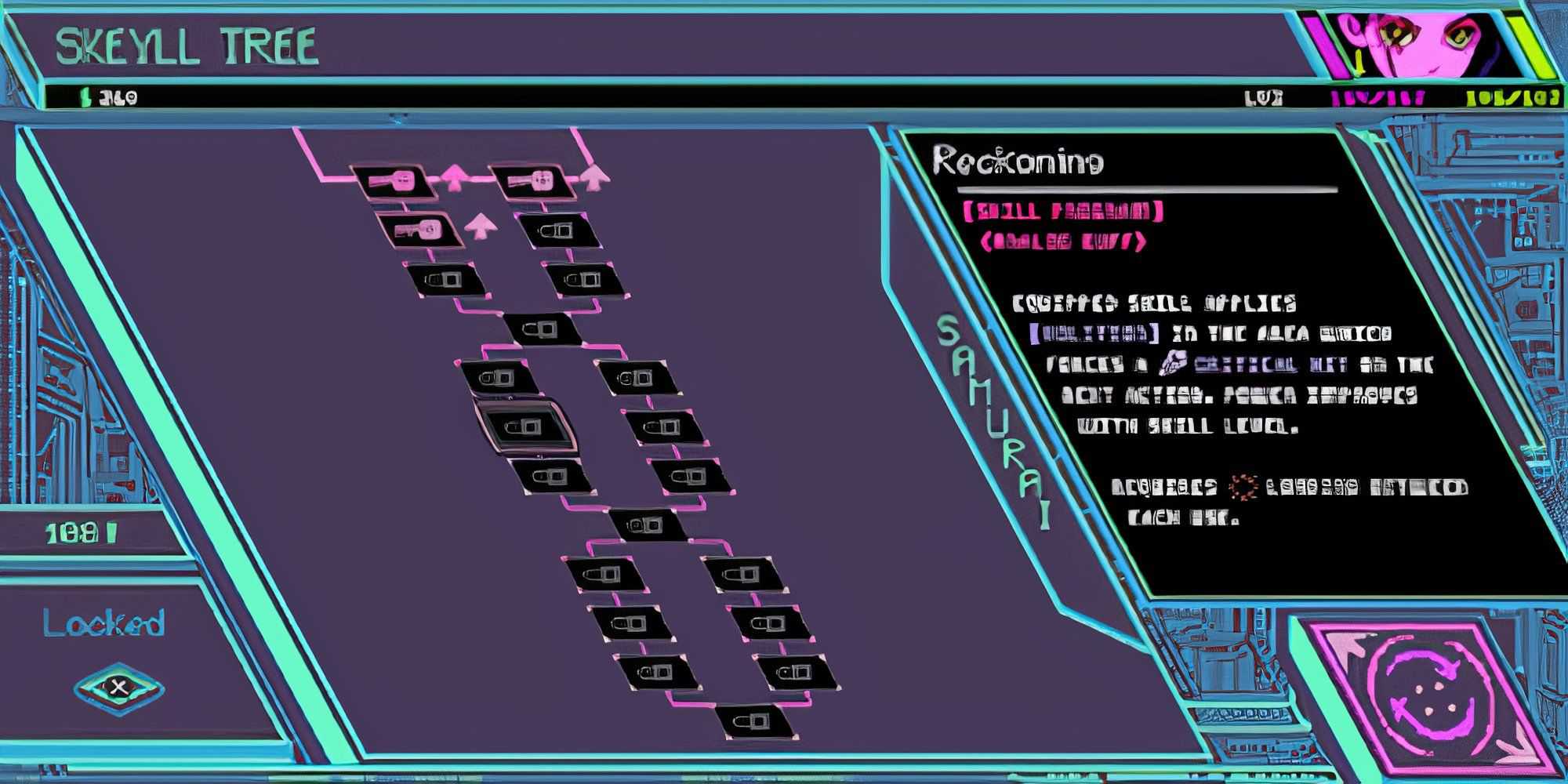 Habilidade de Reckoning Samurai em Keylocker