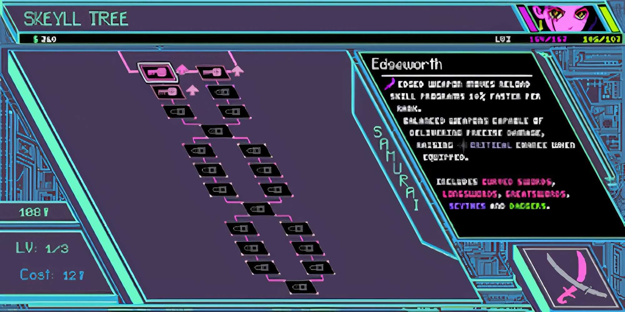 Habilidade de Samurai de Edgeworth em Keylocker