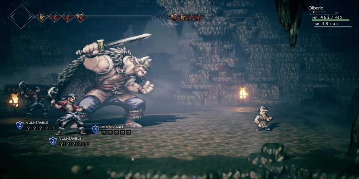 Jogabilidade de combate do Octopath Traveler