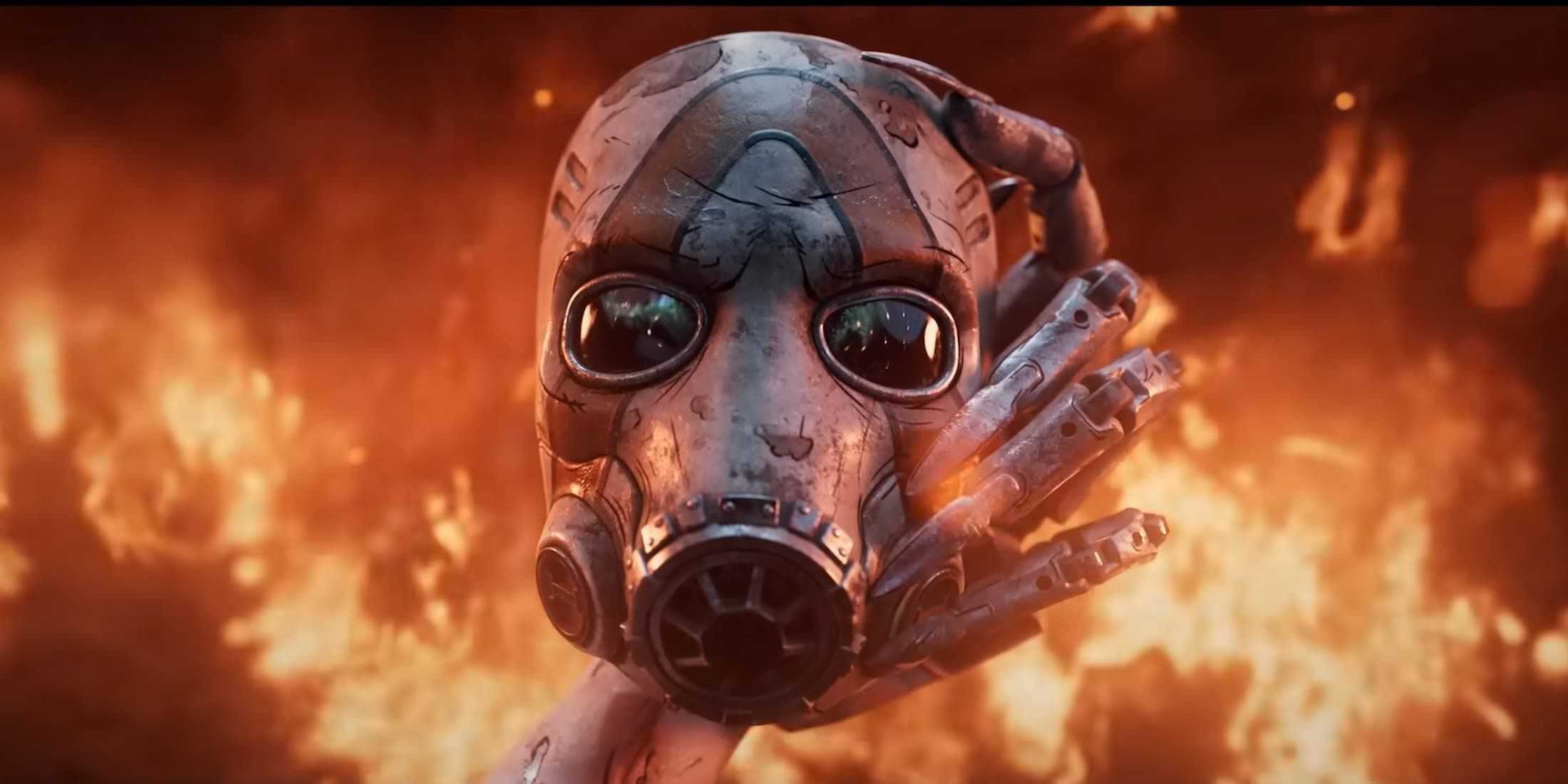 A Psycho mask from the Borderlands 4 teaser trailer