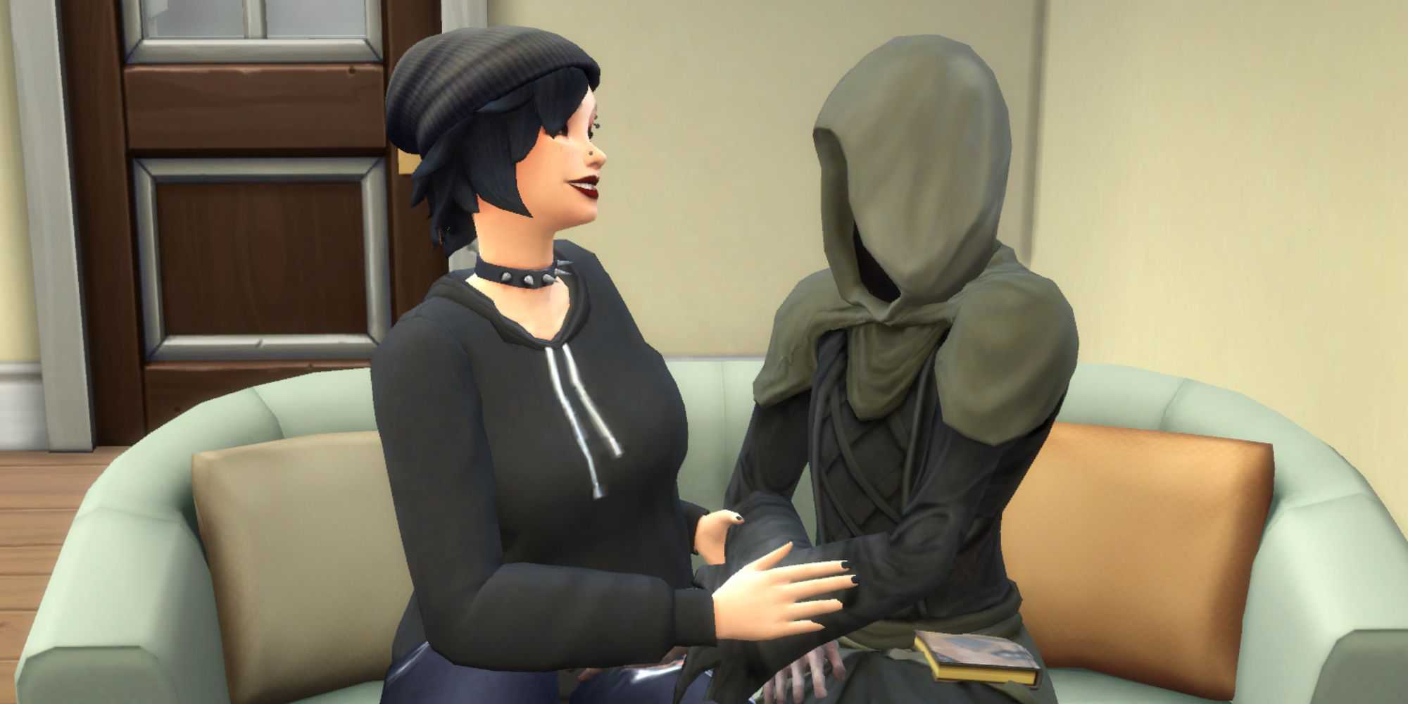 A Sim is flirting with the Grim Reaper